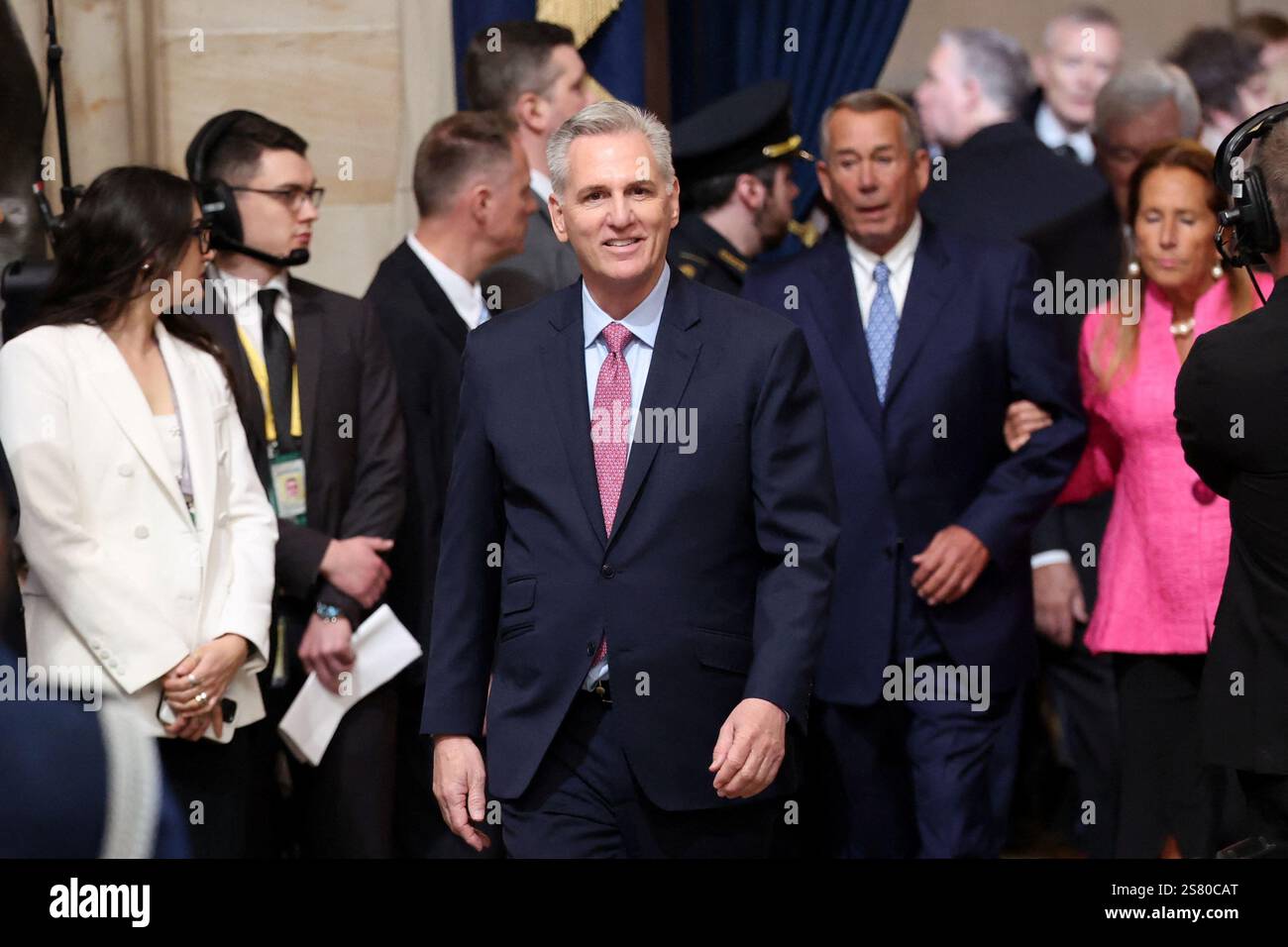 Former U S House Speaker Kevin McCarthy And John Boehner Arrive For Former Us House Speaker Kevin Mccarthy And John Boehner Arrive For The Of Donald Trump At The Rotunda Of The Us Capitol In Washington Us January 20 2025 Photo By Kevin Usa 2S80CAT 
