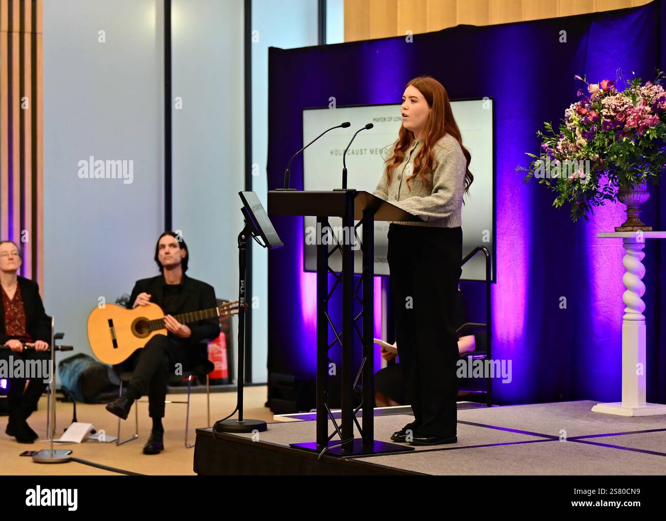 LONDON, ENGLAND 20th January 2025 Speaker Abbie Healy genocide at the