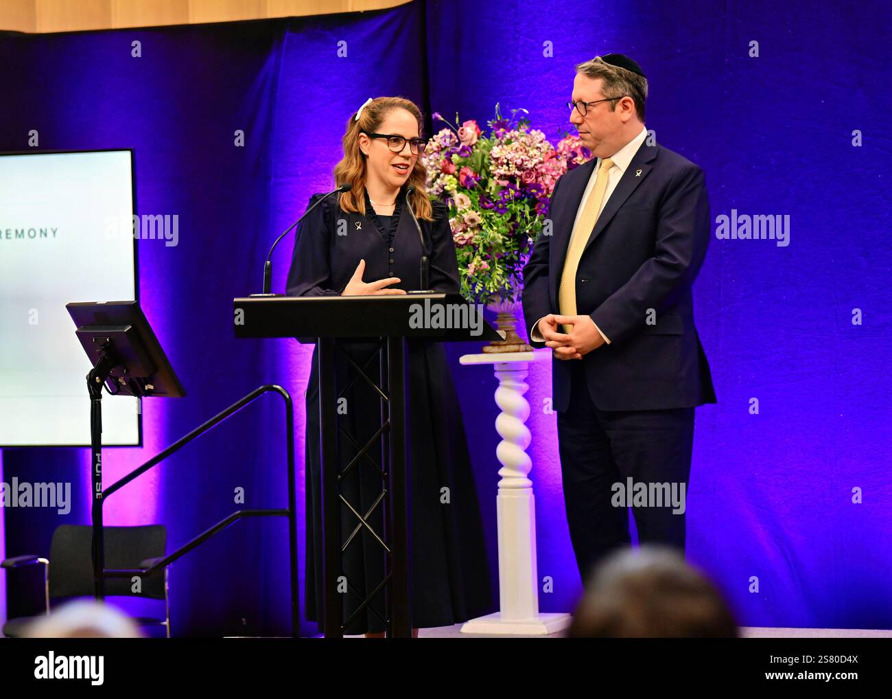 LONDON, ENGLAND 20th January 2025 Speaker Rabbi and Rebbetzin Epstein