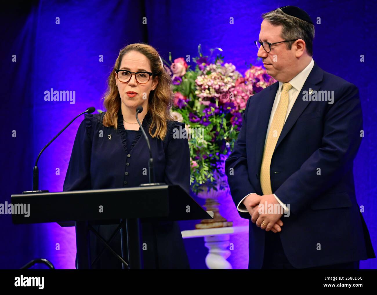 LONDON, ENGLAND 20th January 2025 Speaker Rabbi and Rebbetzin Epstein