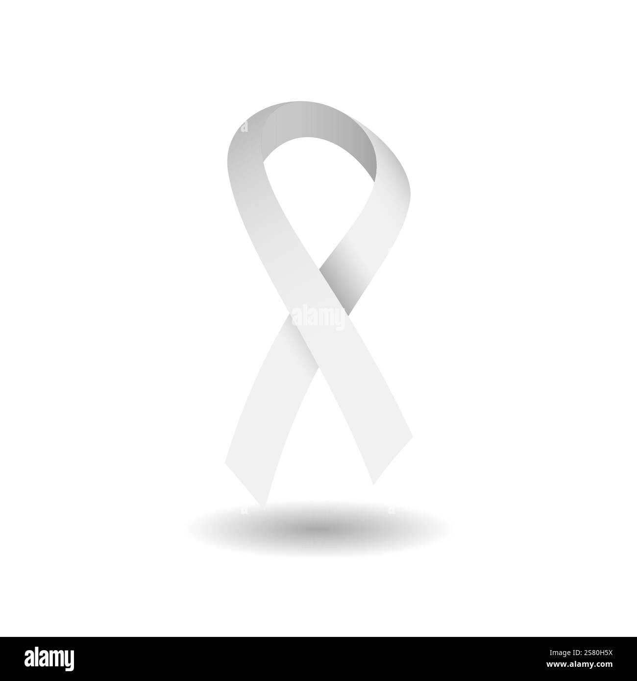 Unity White Ribbon White ribbon in a 3D vector style creates a sleek and elegant ...