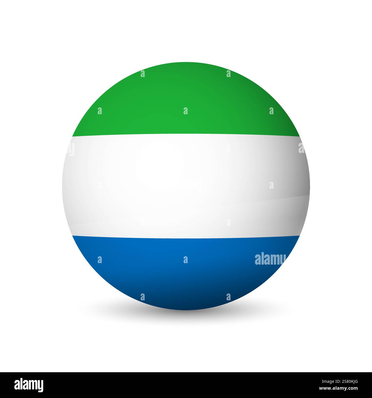 Sierra Leone flag - 3D sphere in colours of flag representing a country ...