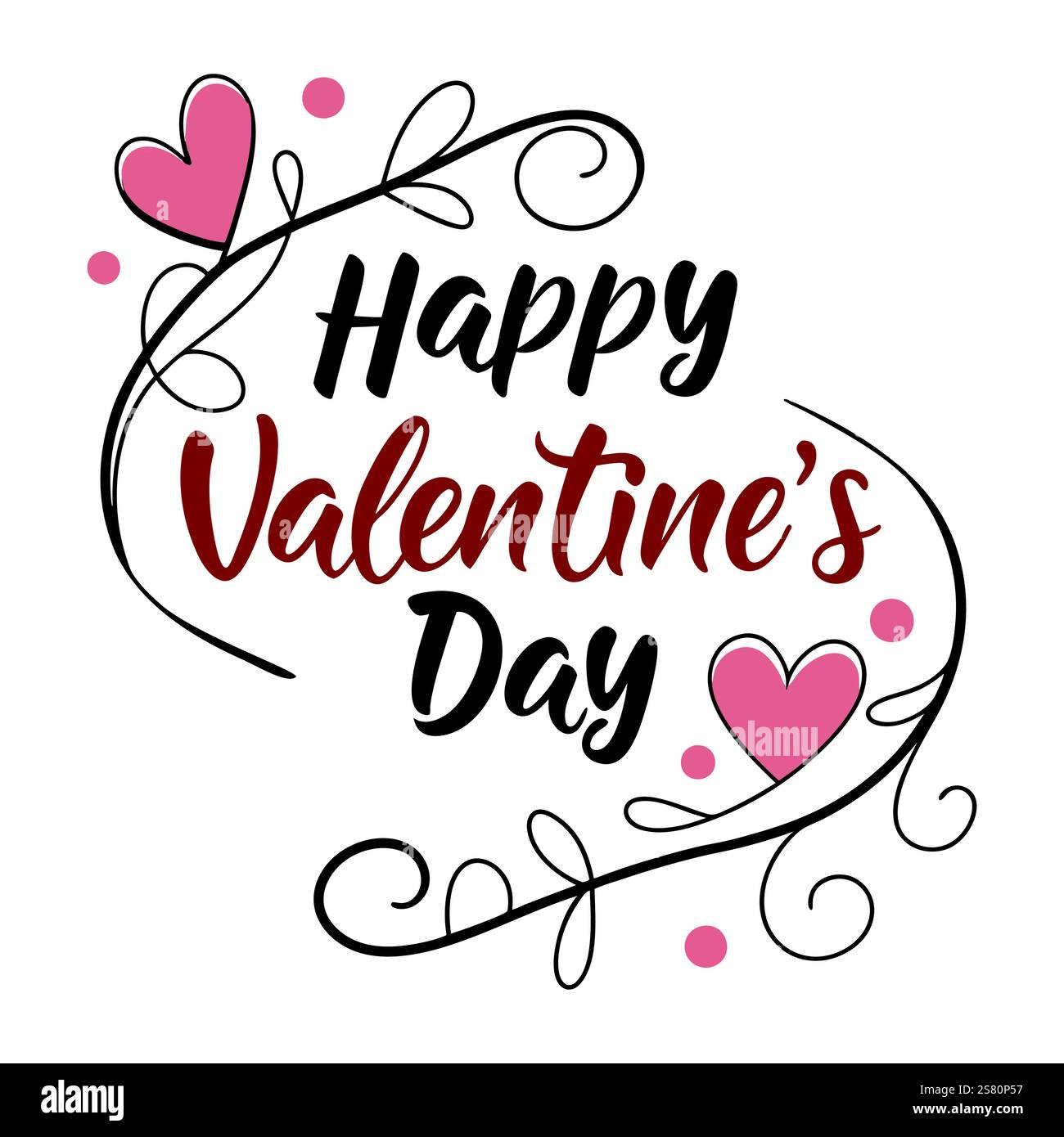 Happy Valentine's Day Typography Design Stock Vector Image & Art - Alamy