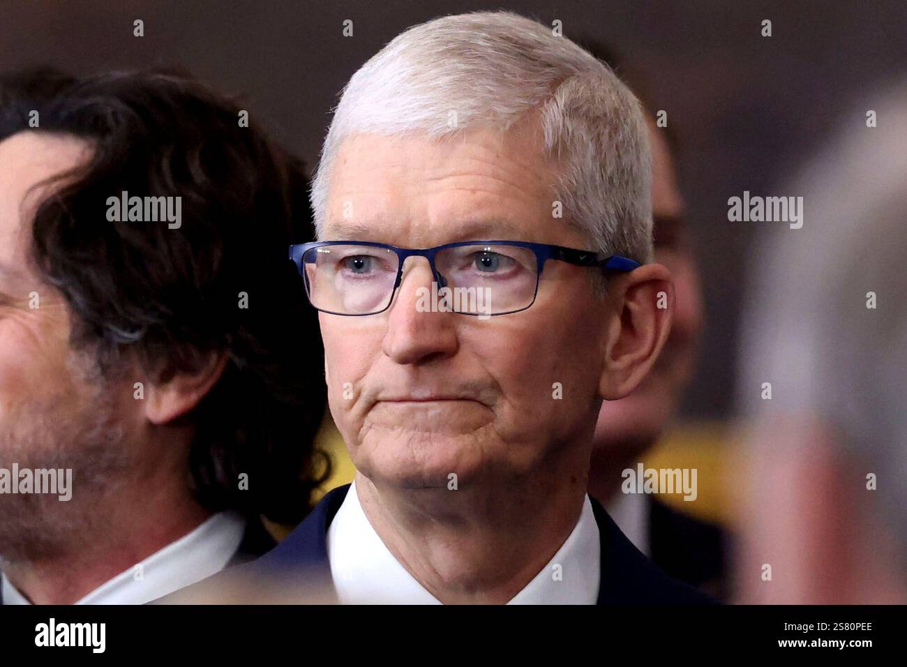 Tim Cook attends the presidential inauguration of Donald Trump at the