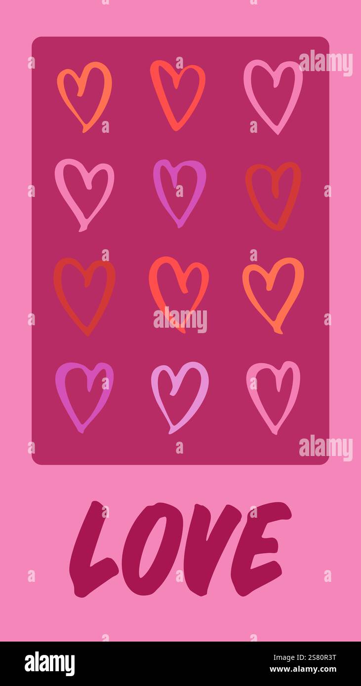 A set of romantic patterns featuring hearts, flowers, and Cupids ...