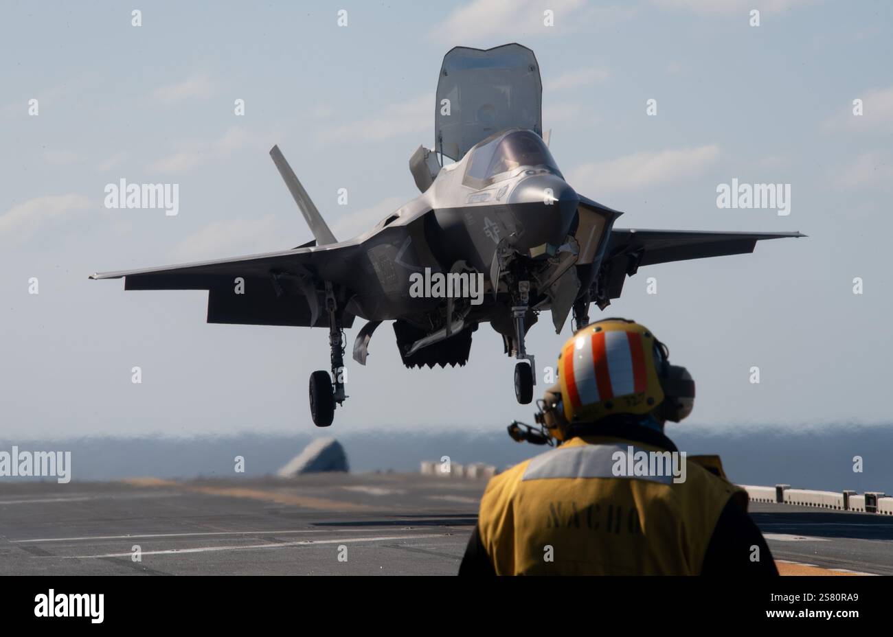 PHILIPPINE SEA (Jan. 18, 2025) An F-35B II fighter aircraft from Marine ...