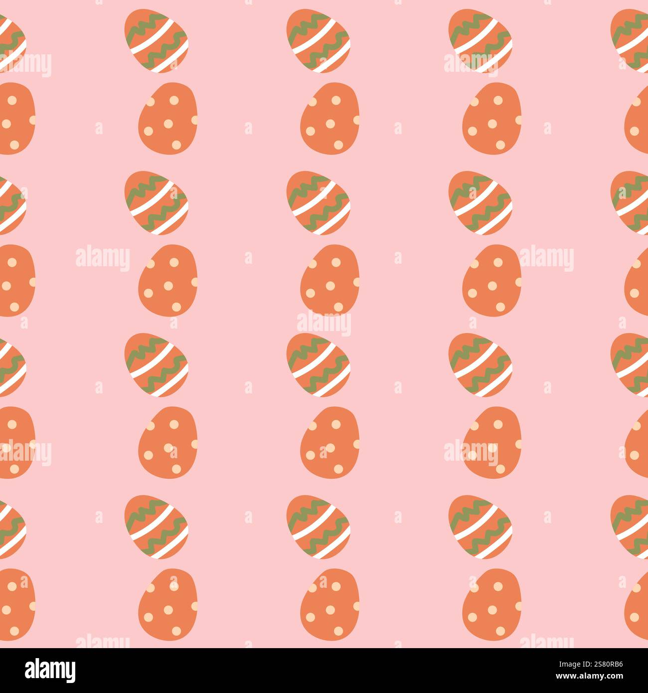 Happy easter geometric pattern with colorful eggs for festive design. Stock Vector