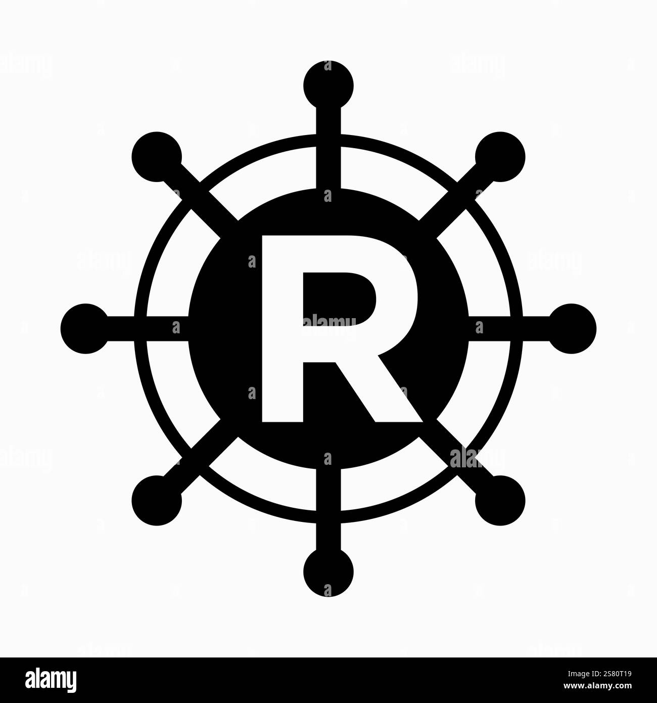 Initial Letter R Sailing Logo Design Vector Template Concept with ...