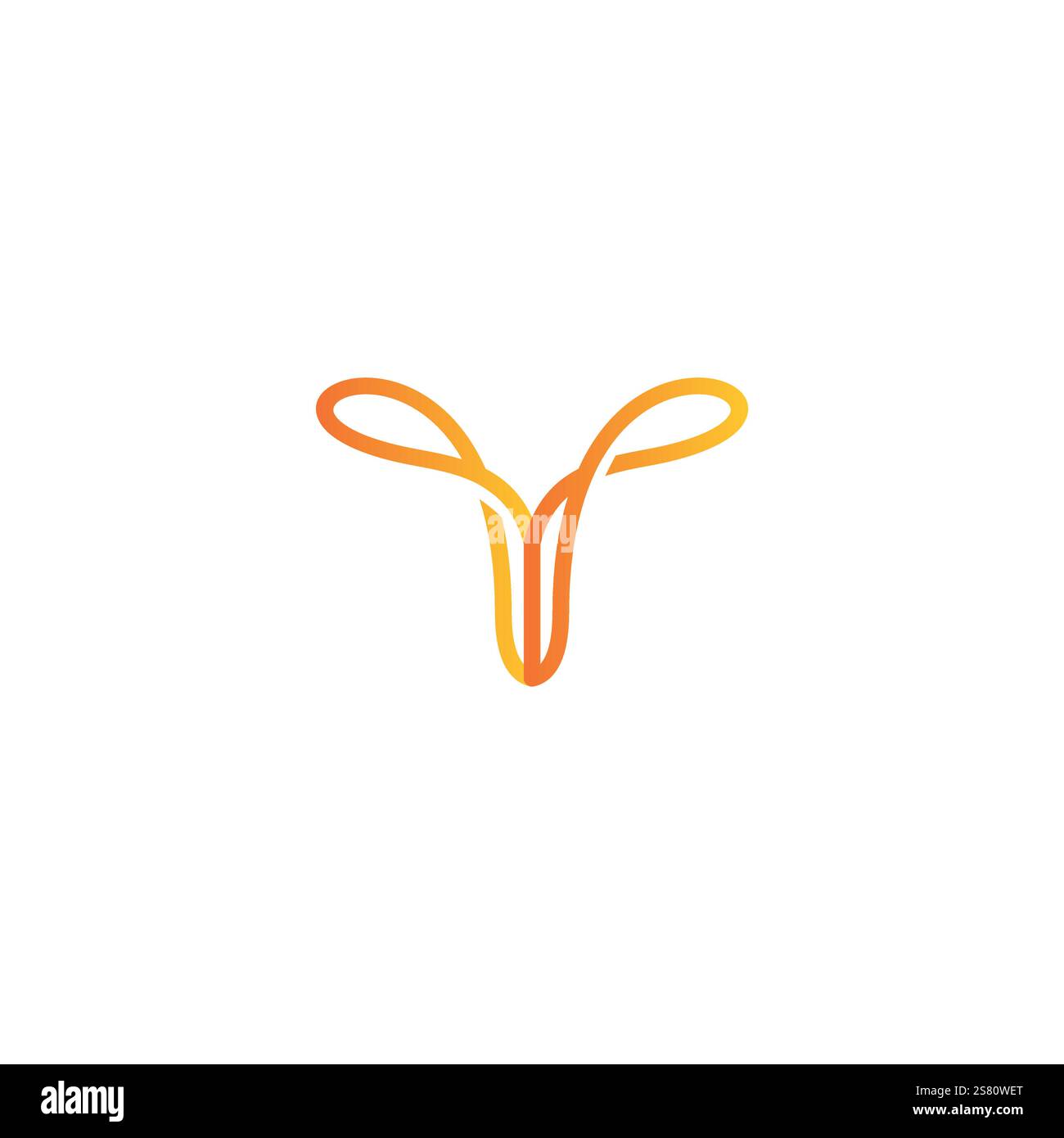 Letter Y Line Monogram logo Template Stock Vector