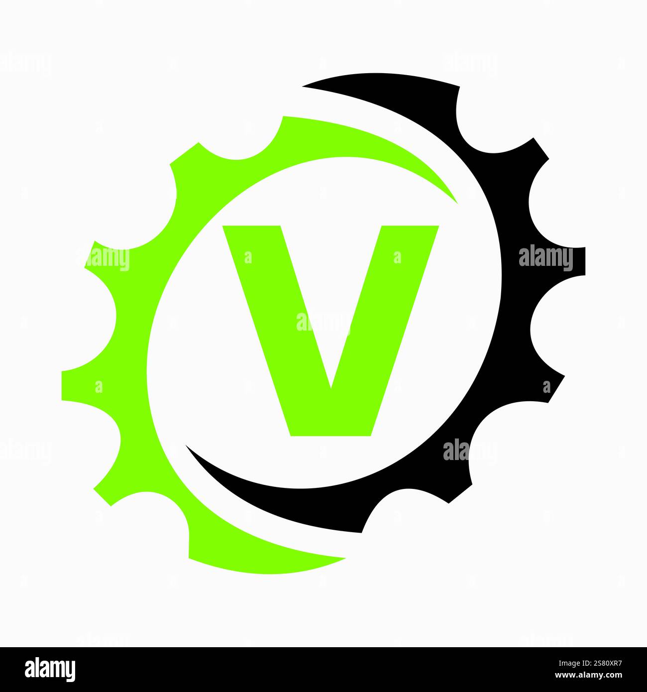 Initial Letter V Gear Logo Design Template. Automotive Gear Logo for ...