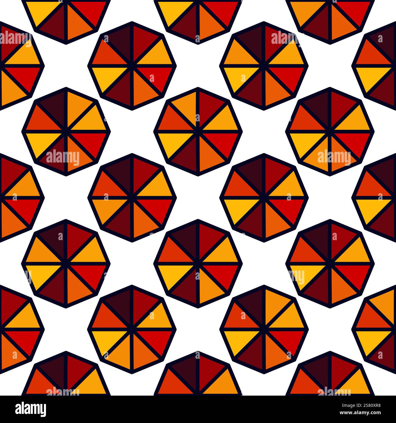 Seamless geometric pattern in mosaic style vector illustration Stock Vector