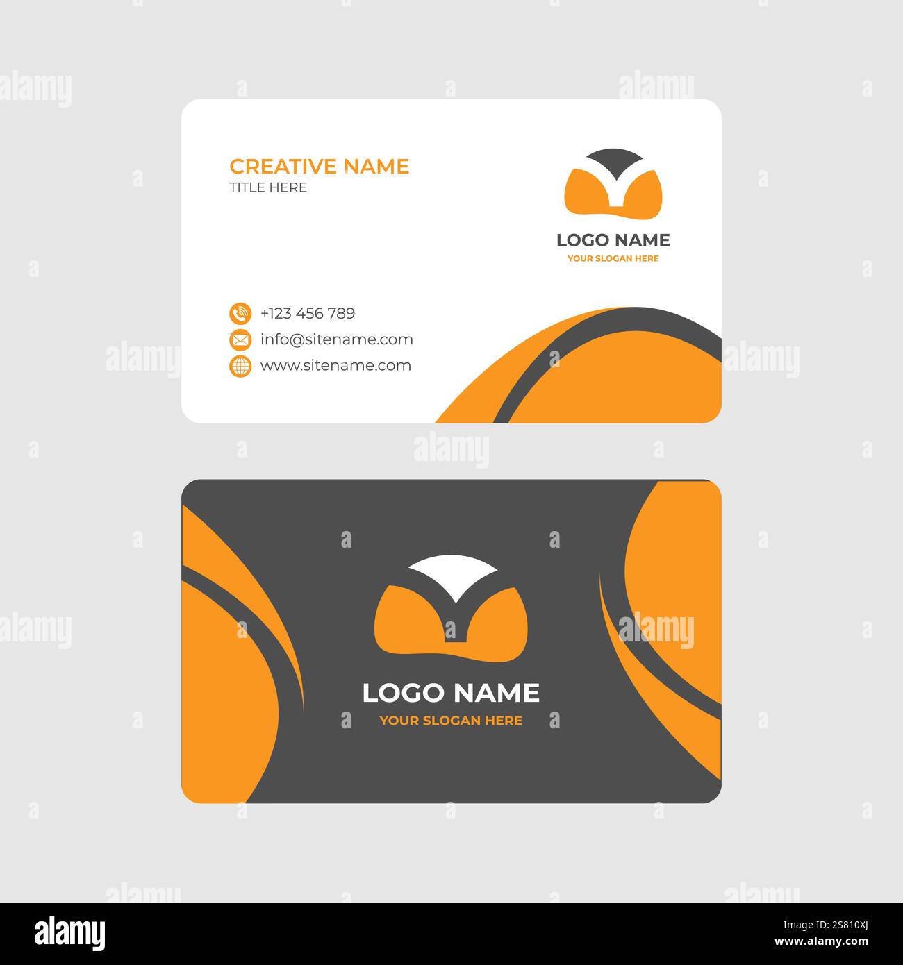 Professional Minimalist Vector Business Card Design Stock Vector Image ...