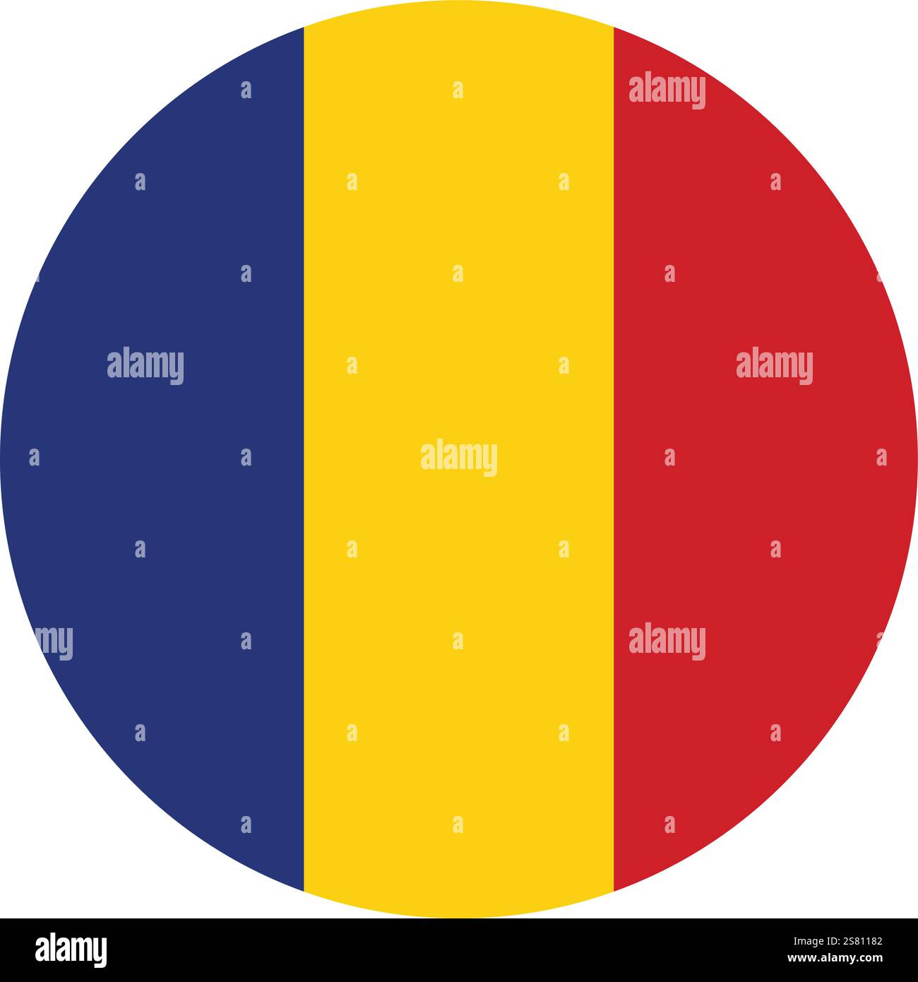 Flag of Romania round shape, national symbol Stock Vector Image & Art ...