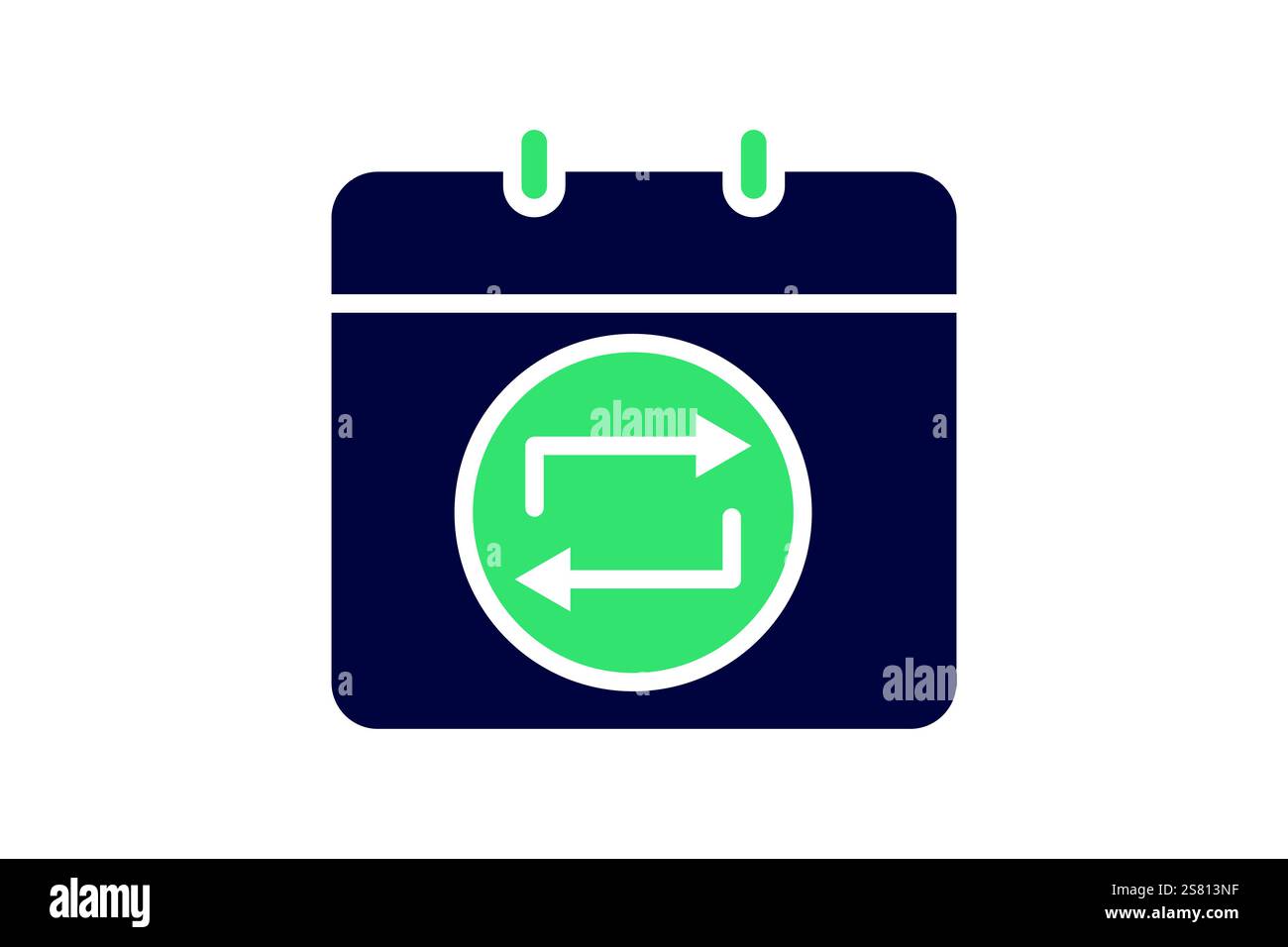 Recurring icon. solid icon style. icon related to notification, time and date. time elements vector illustration Stock Vector
