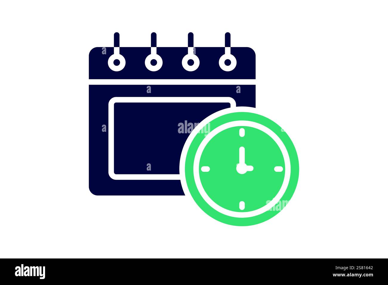 Schedule icon. solid icon style. icon related to time and date. time elements vector illustration Stock Vector