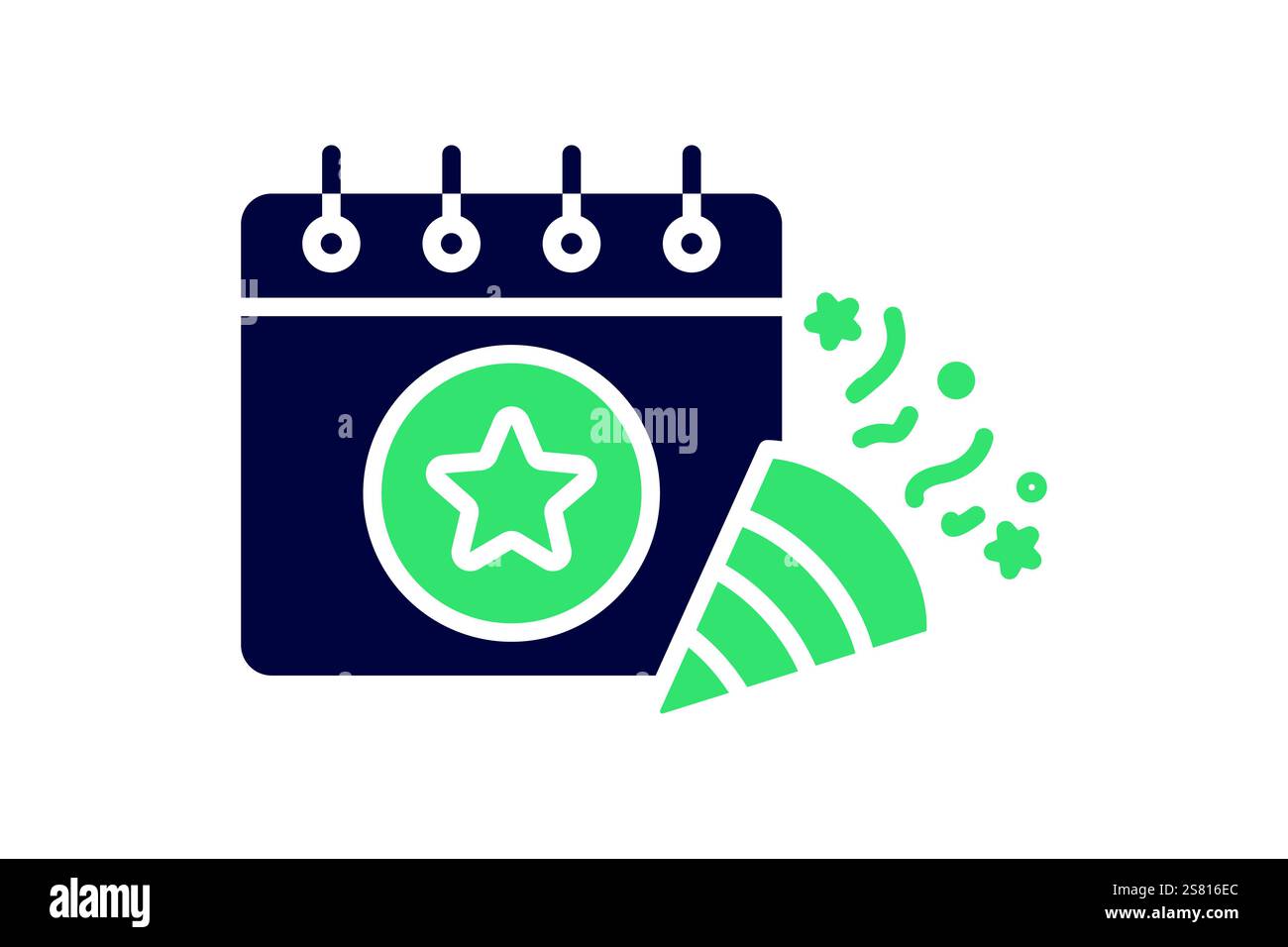 Event icon. solid icon style. icon related to time and date. time elements vector illustration Stock Vector