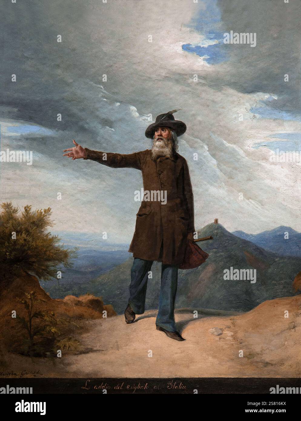 Andrea Gastaldi 1826-1889 'The farewell to Italy by Giuseppe Mazzini 1855, 57 X 73 oil on canvas. Stock Photo