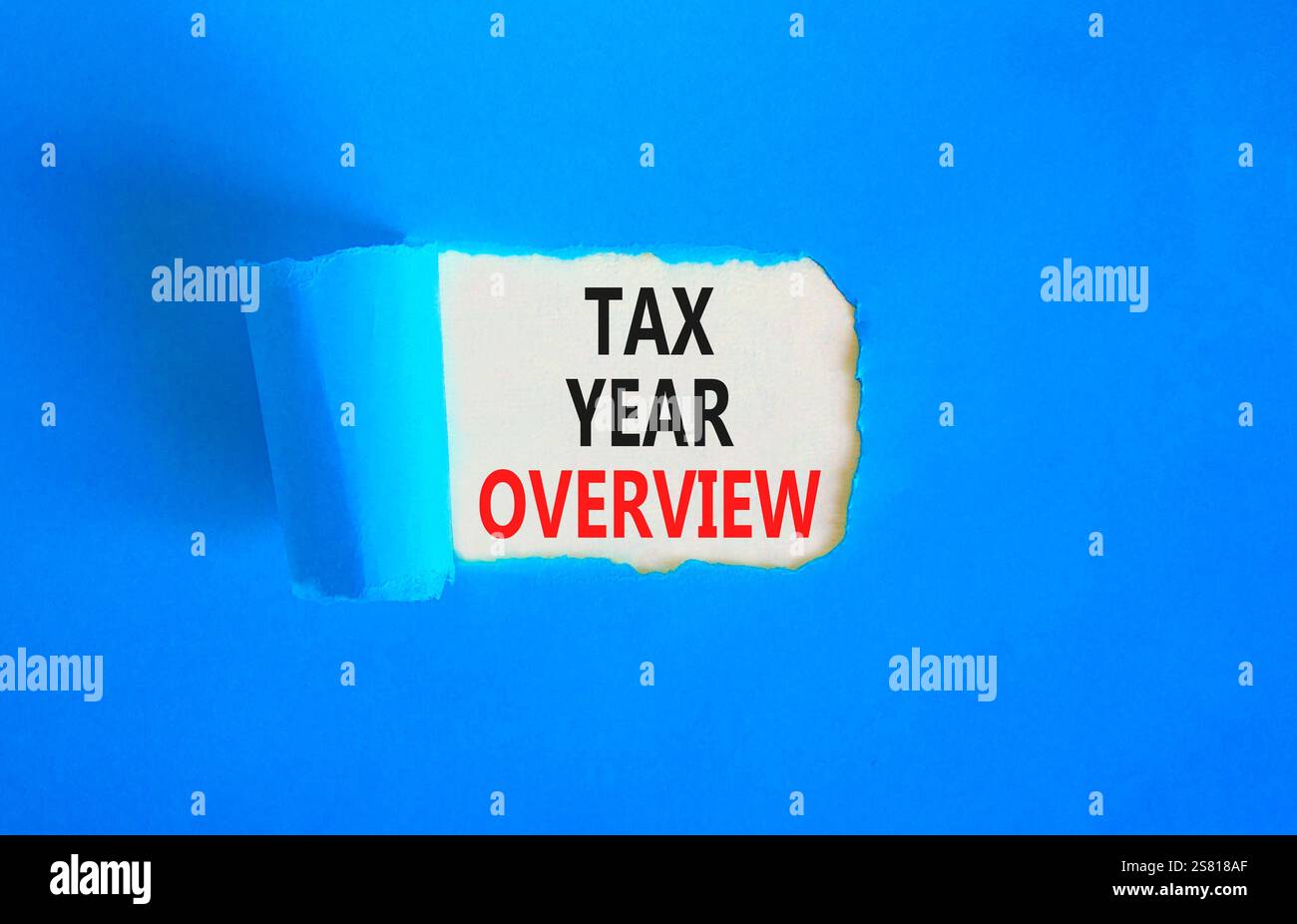 Tax year overview symbol. Concept words Tax year overview on beautiful ...