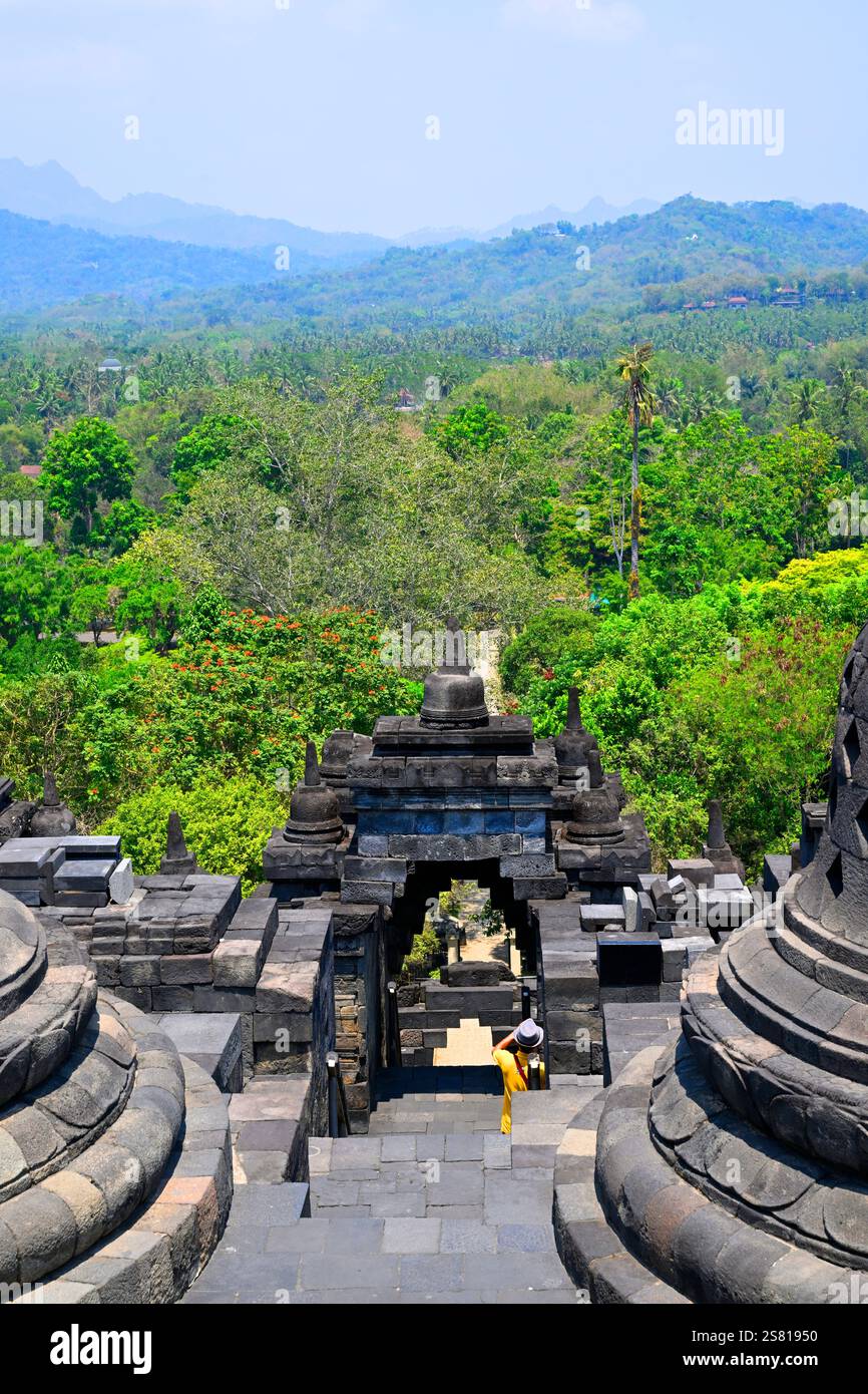 Mahayana Buddhist Temple Borobudur near Yogyakarta,Central Java ...