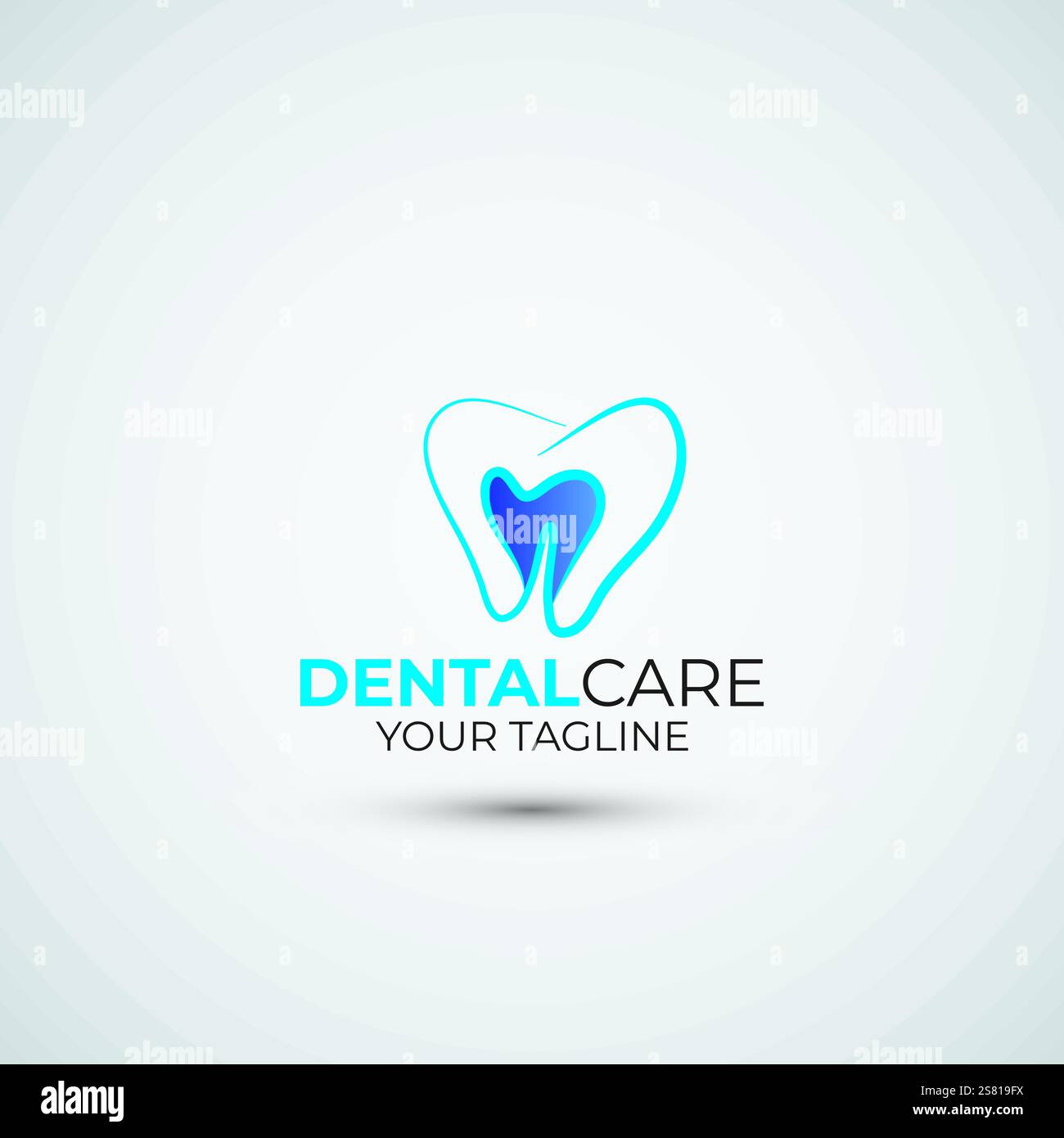 Dental care logo template design Stock Vector