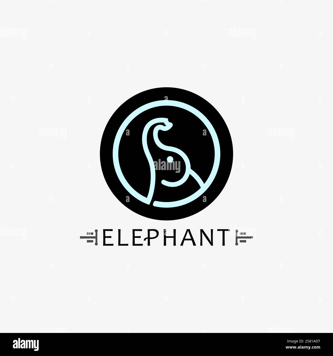 Elephant Logo animal Vector Illustrator Design Template Stock Vector