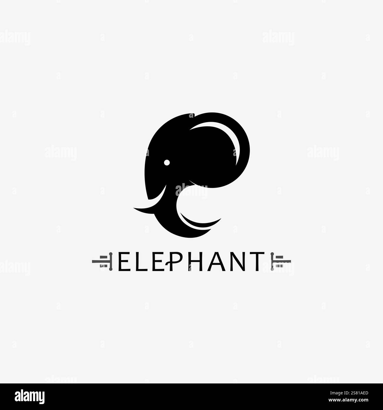 Elephant Logo animal and Vector Illustrator Design Template Stock Vector