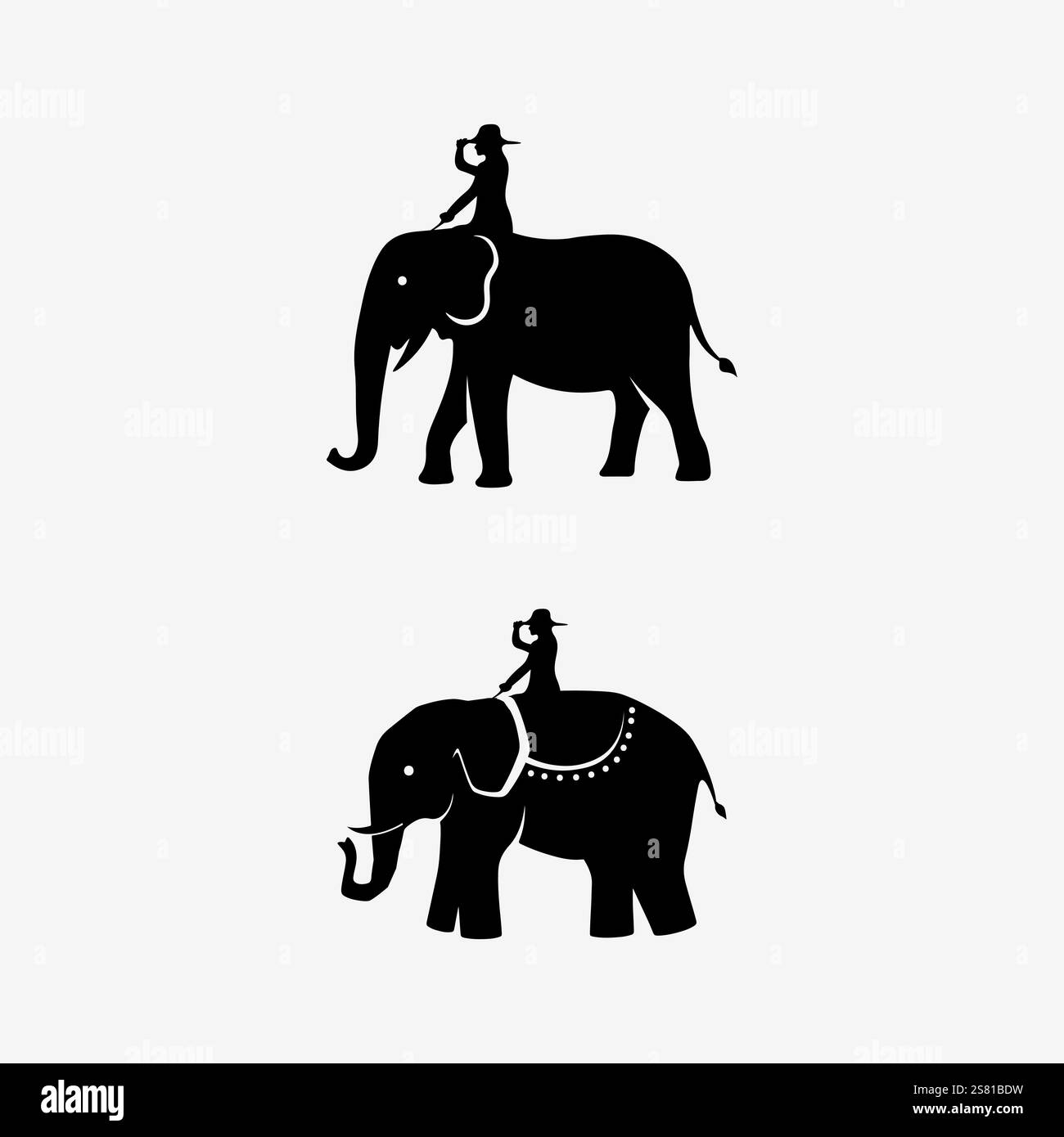 Elephant Logo and animal Vector Illustrator Design Template Stock Vector