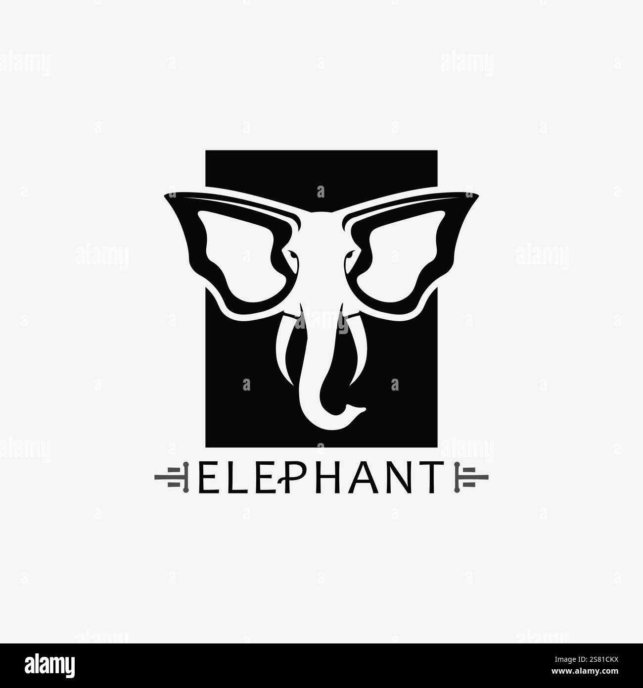 Elephant Logo and animal Vector Illustrator Design Template Stock Vector