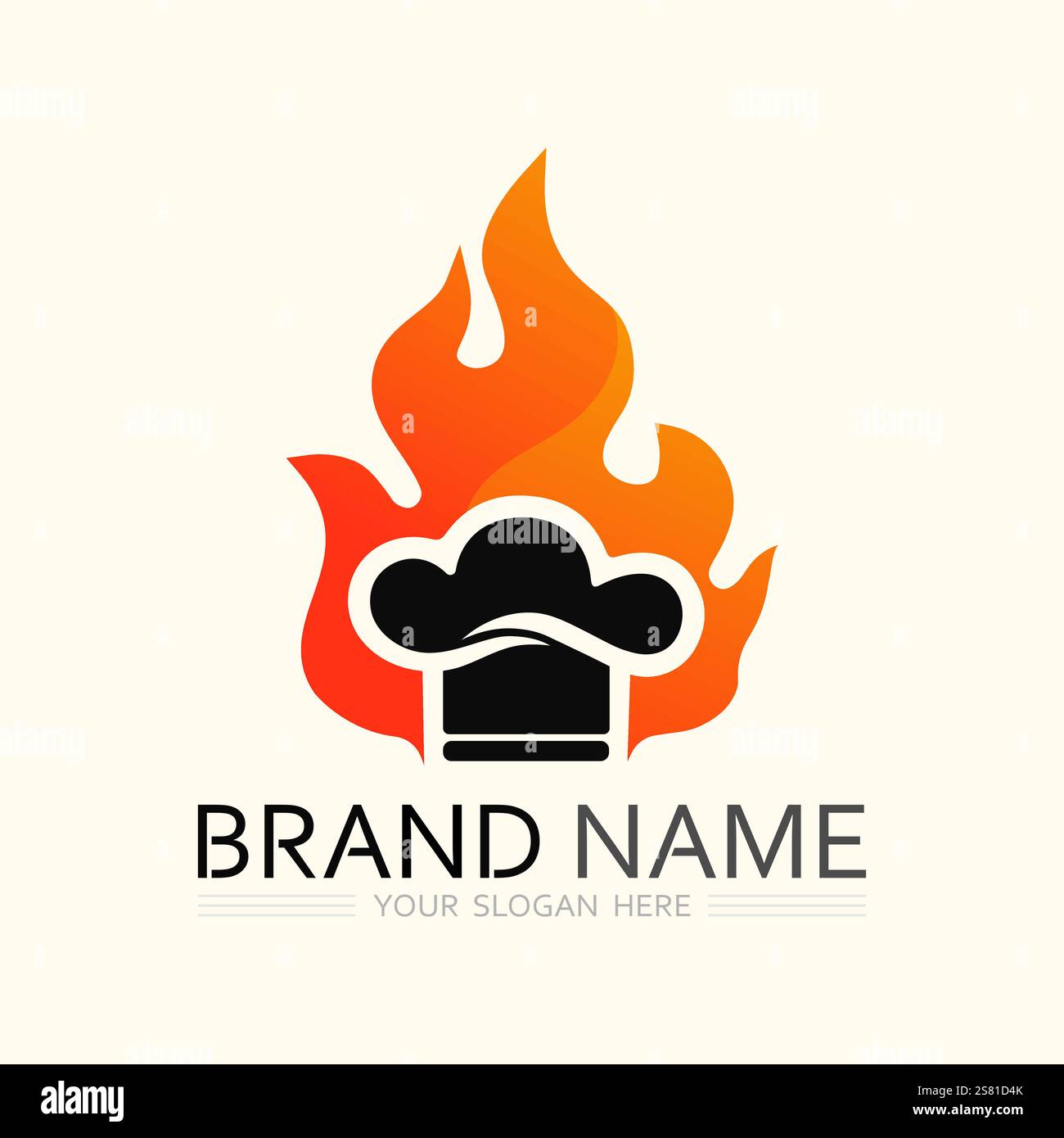 hat chef logo template vector illustration Stock Vector