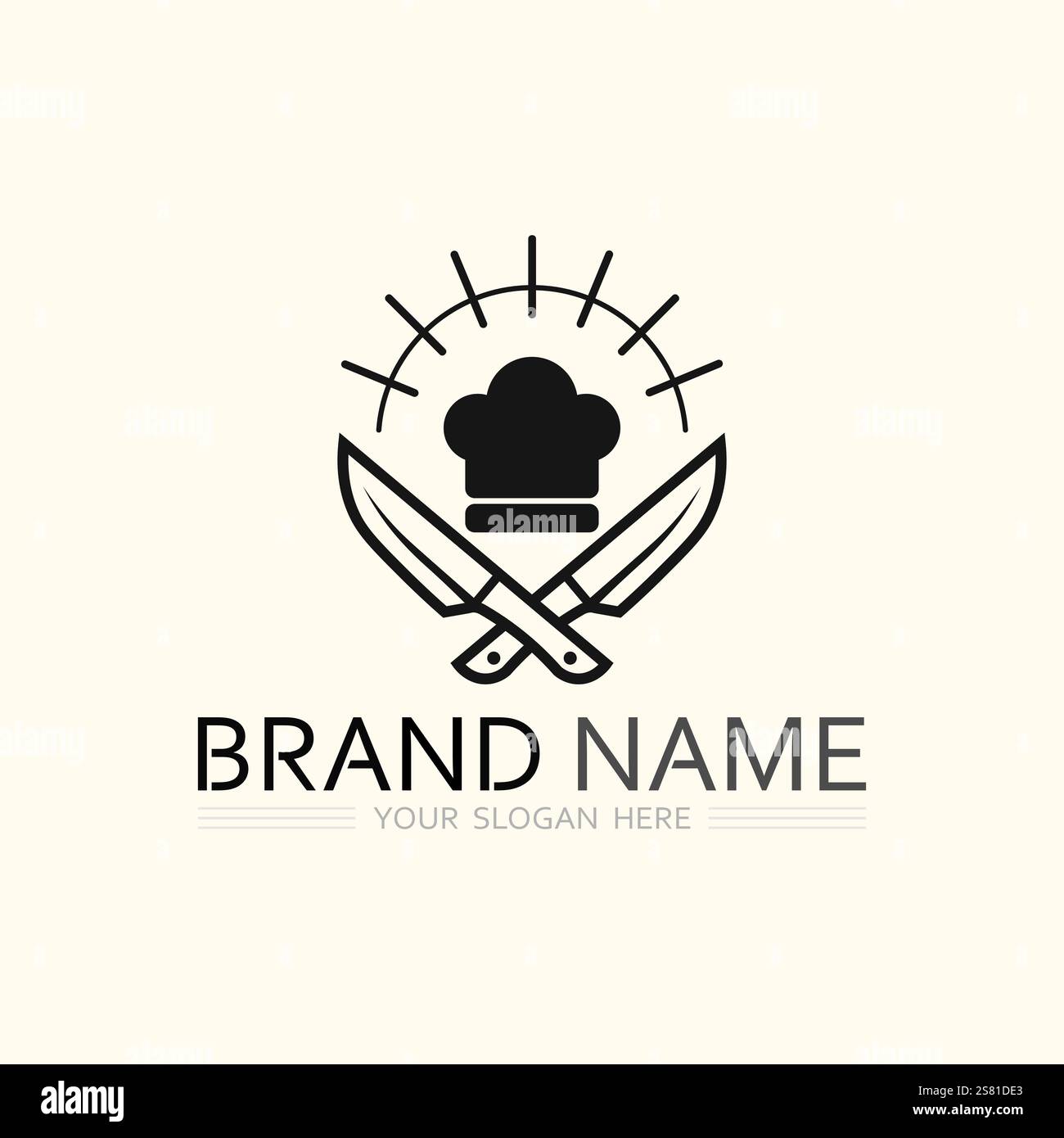 hat chef logo template vector illustration Stock Vector