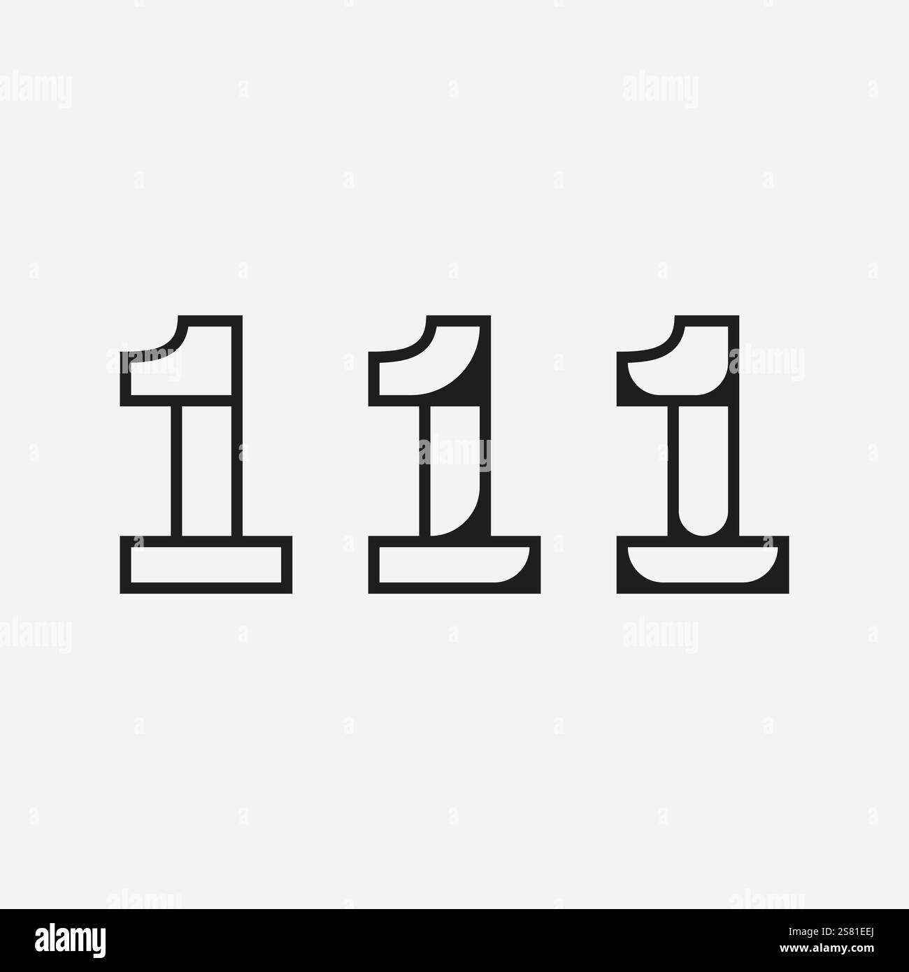 Number one logo and Vector Number design Stock Images Illustration ...