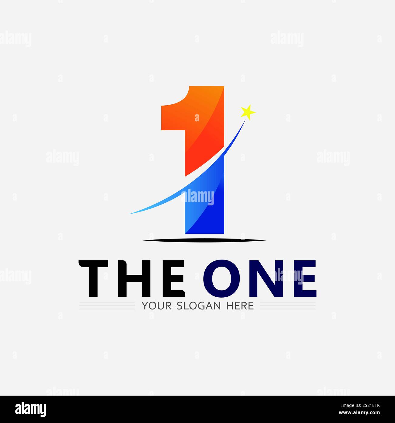 Number one logo and Vector Number design Stock Images Illustration ...