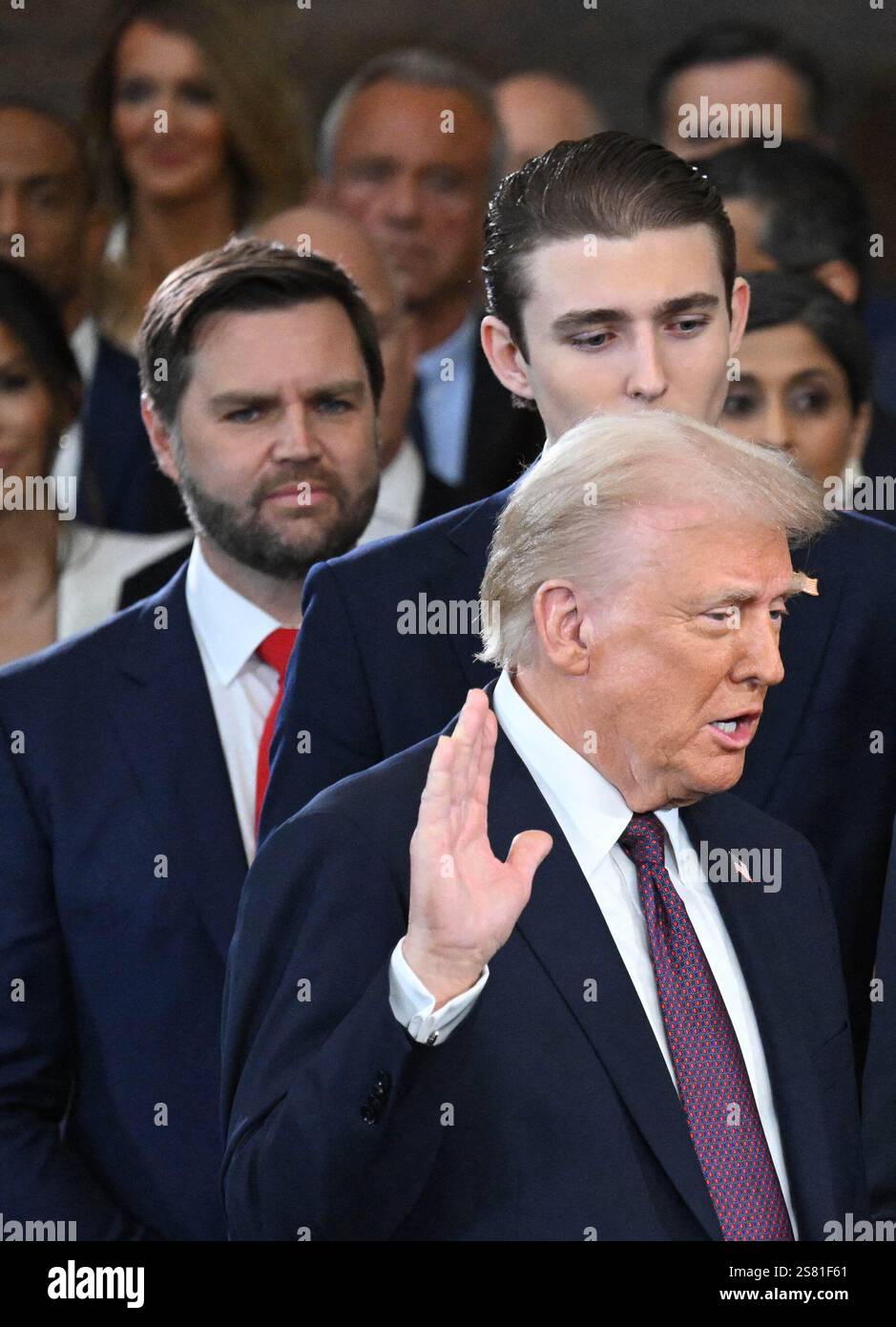 Donald Trump is sworn in as the 47th US President in the US Capitol ...