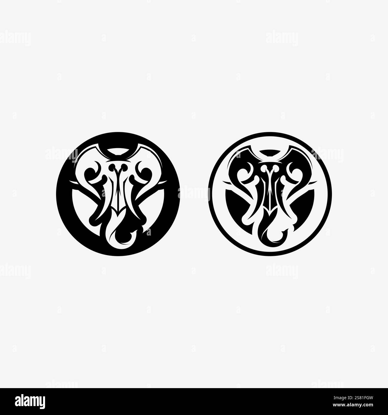 Elephant Logo animal Vector Illustrator Design Template Stock Vector