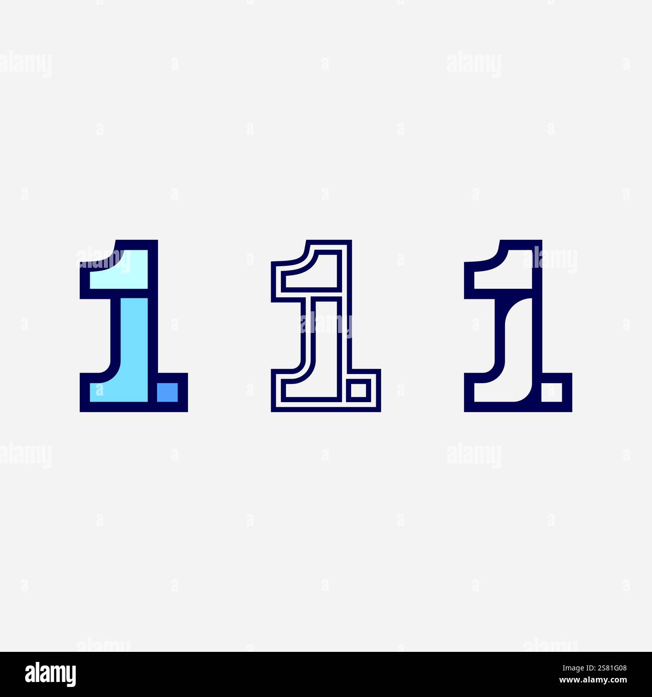 Number one logo and Vector Number design Stock Images Illustration ...