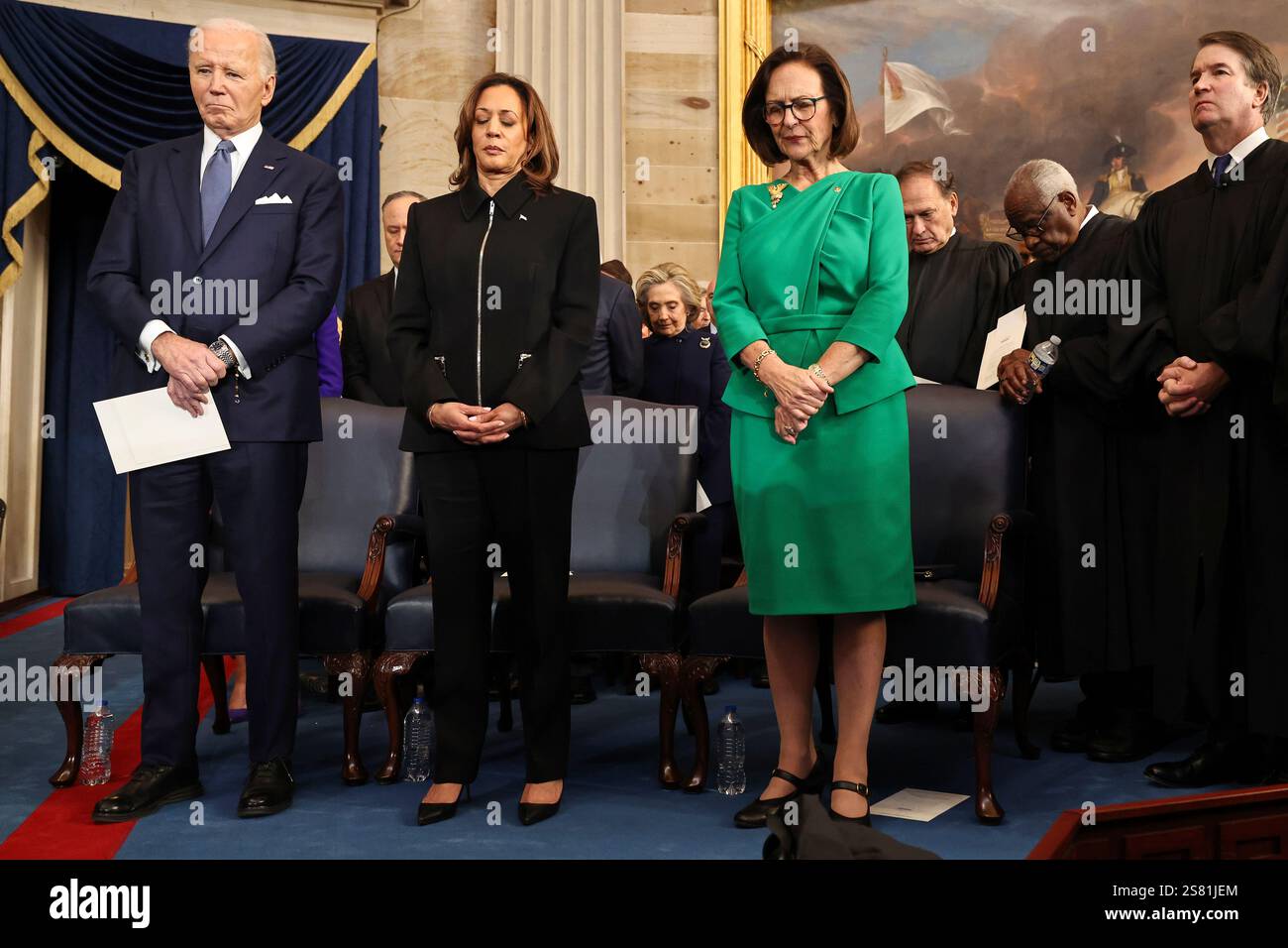 Former President Joe Biden, former Vice President Kamala Harris and Sen. Deb Fischer, RNeb