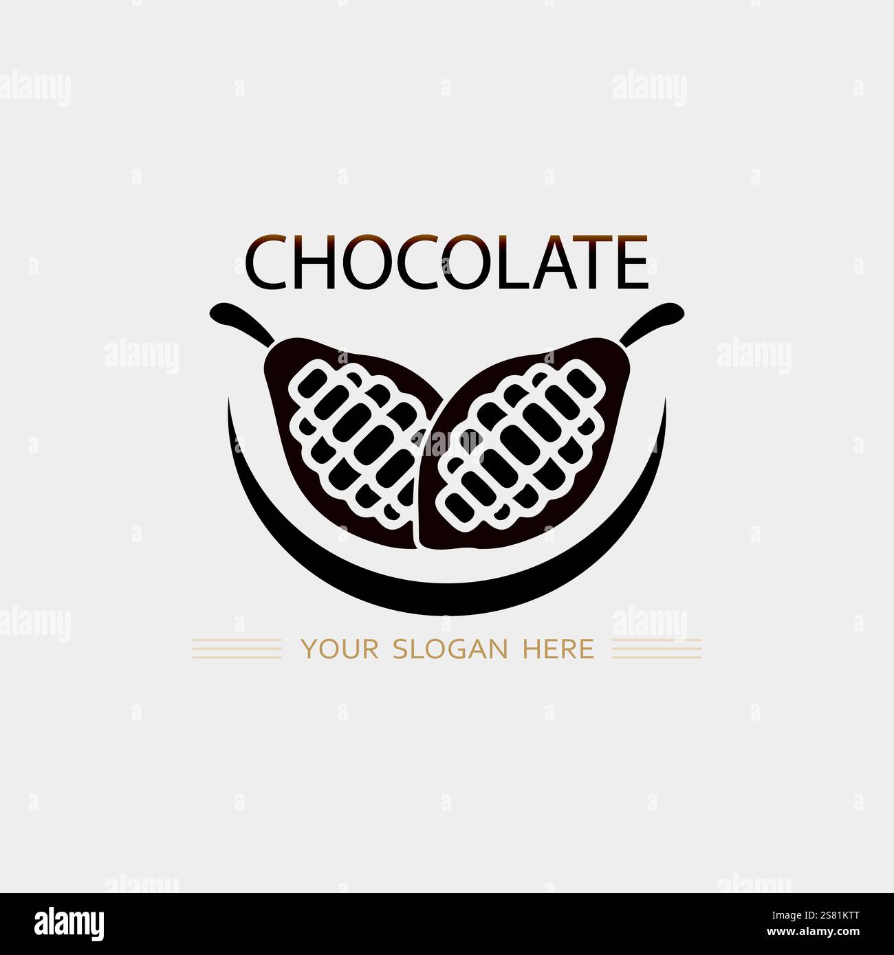 Chocolate and Cocoa logo icon vector design illustration Stock Vector