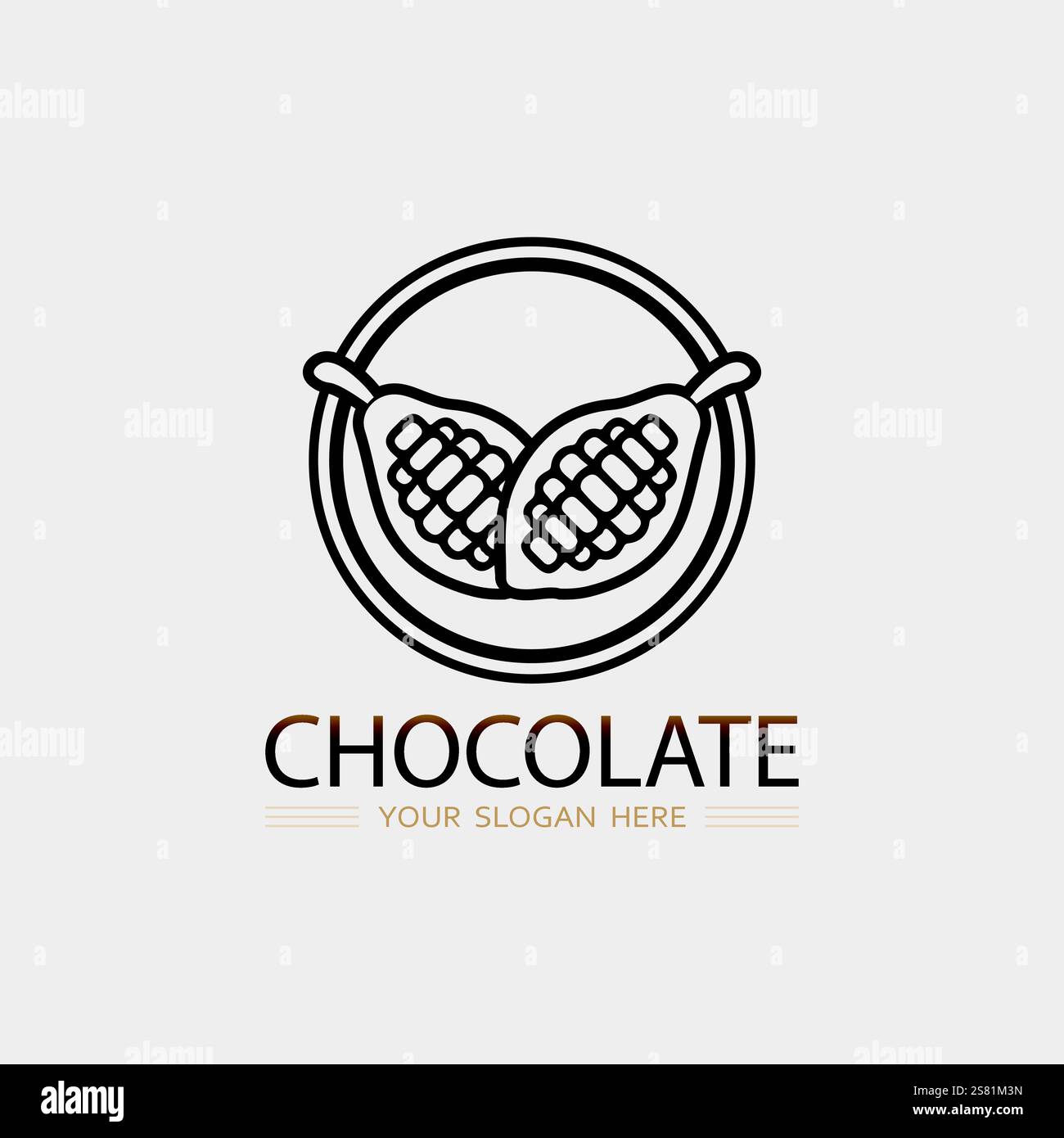 Chocolate and Cocoa logo icon vector design illustration Stock Vector