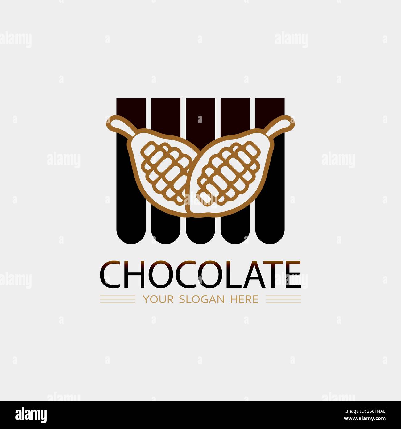 Chocolate and Cocoa logo icon vector design illustration Stock Vector