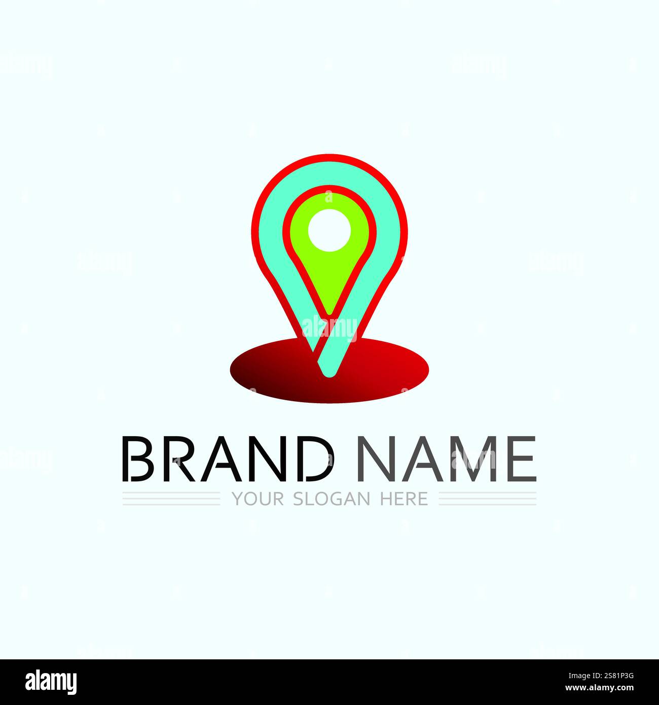GPS and MAP logo  navigator sign  location symbol design vector illustration Stock Vector