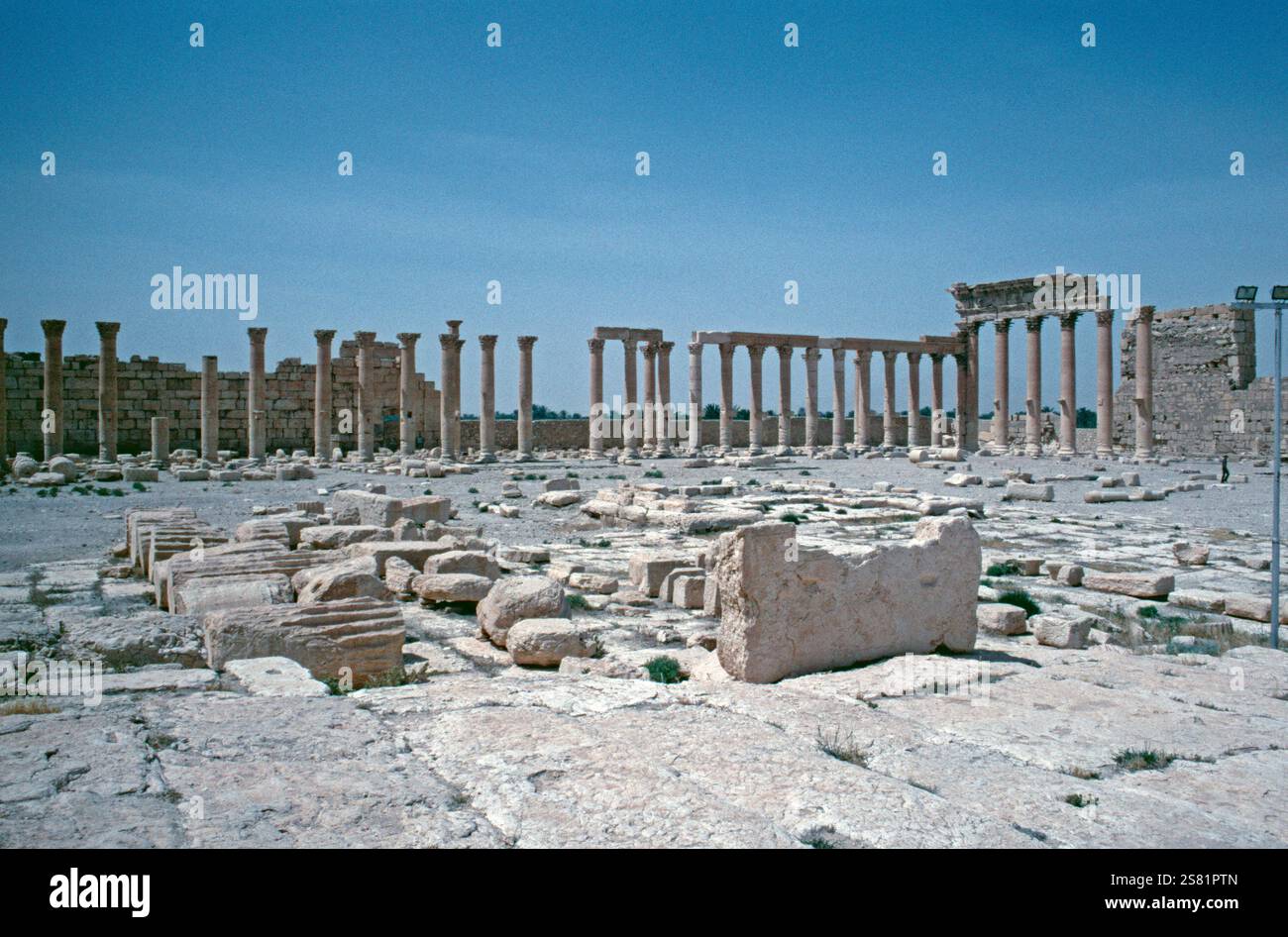 Courtyard, Temple of Bel, Palmyra, Tadmor, Syria, May 1987 Stock Photo ...