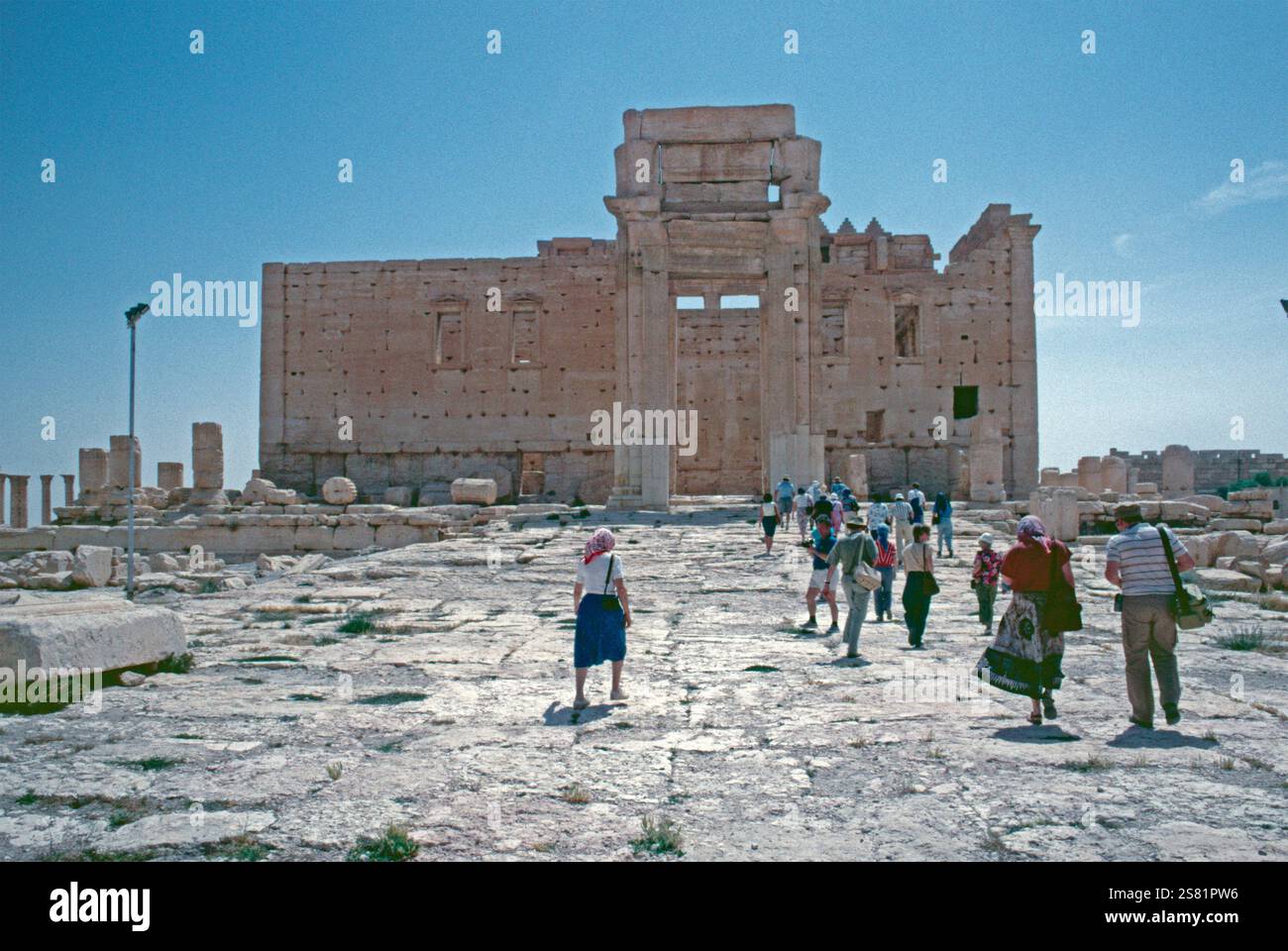 Entrance portal, Temple of Bel, Palmyra, Tadmor, Syria, May 1987 Stock ...