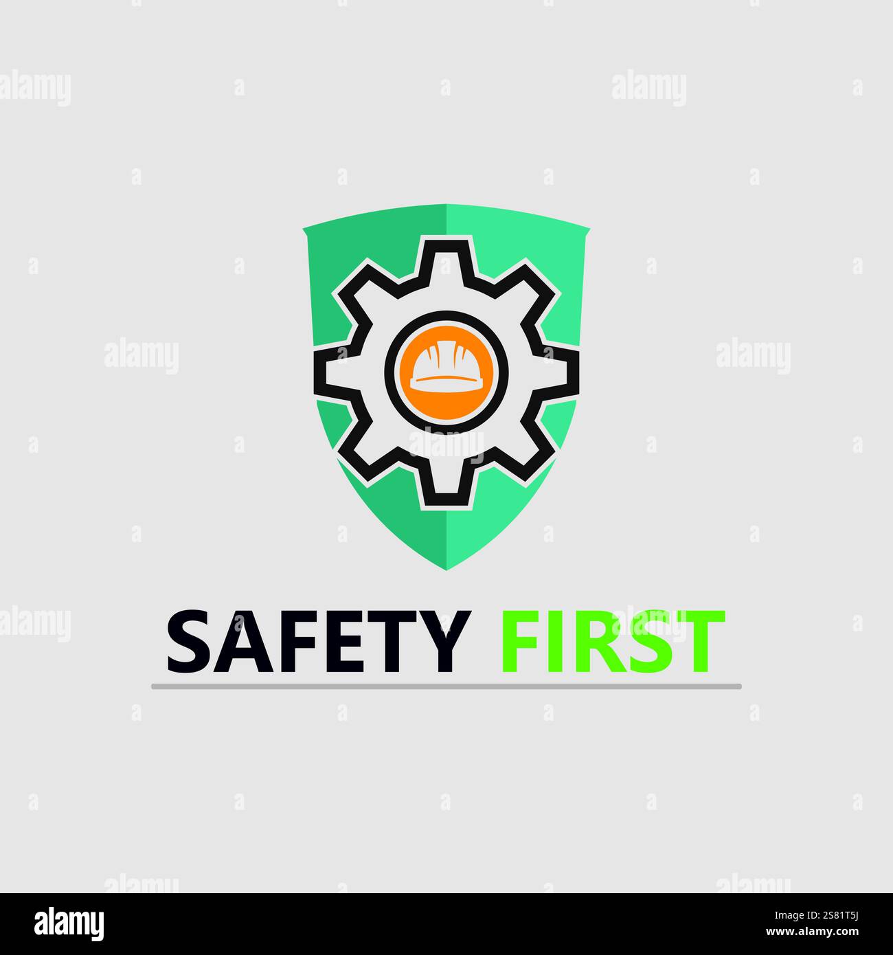 safety first logo icon vector design and illustration graphic sign ...