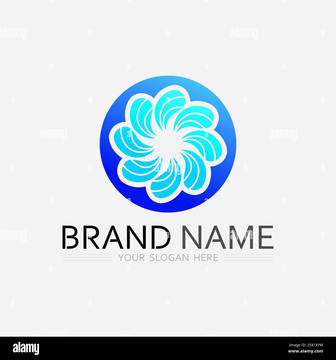 water wave logo design template Stock Vector