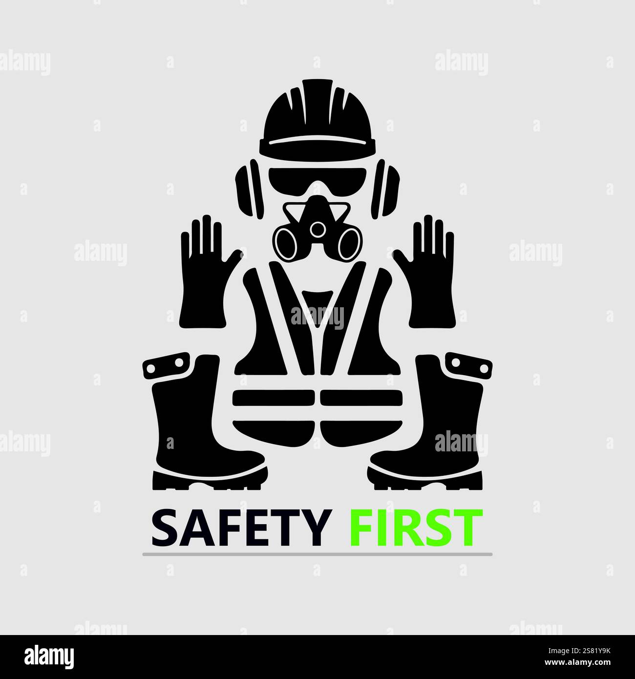 safety first logo icon vector design and illustration graphic sign ...