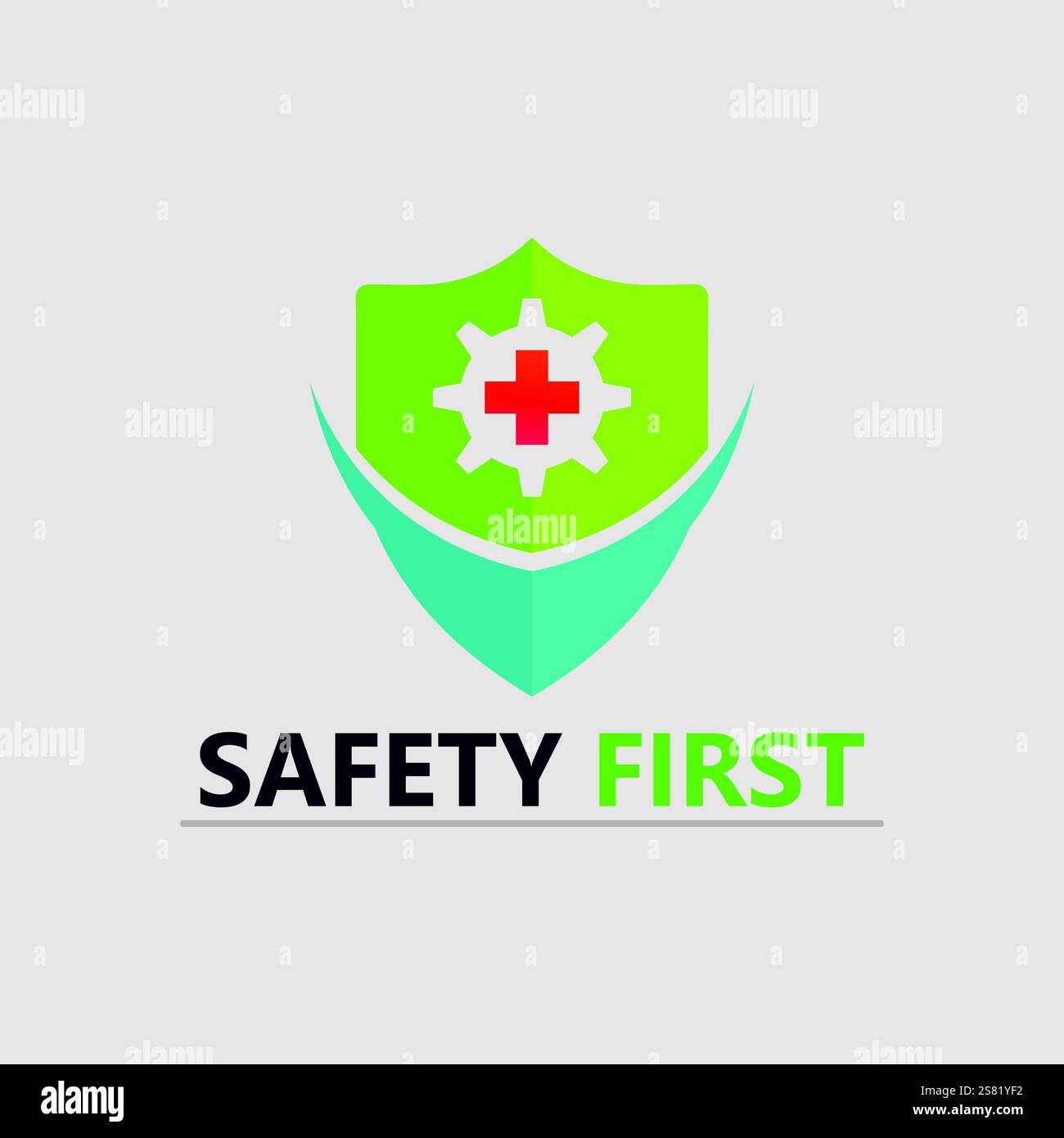 safety first logo icon vector design and illustration graphic sign ...