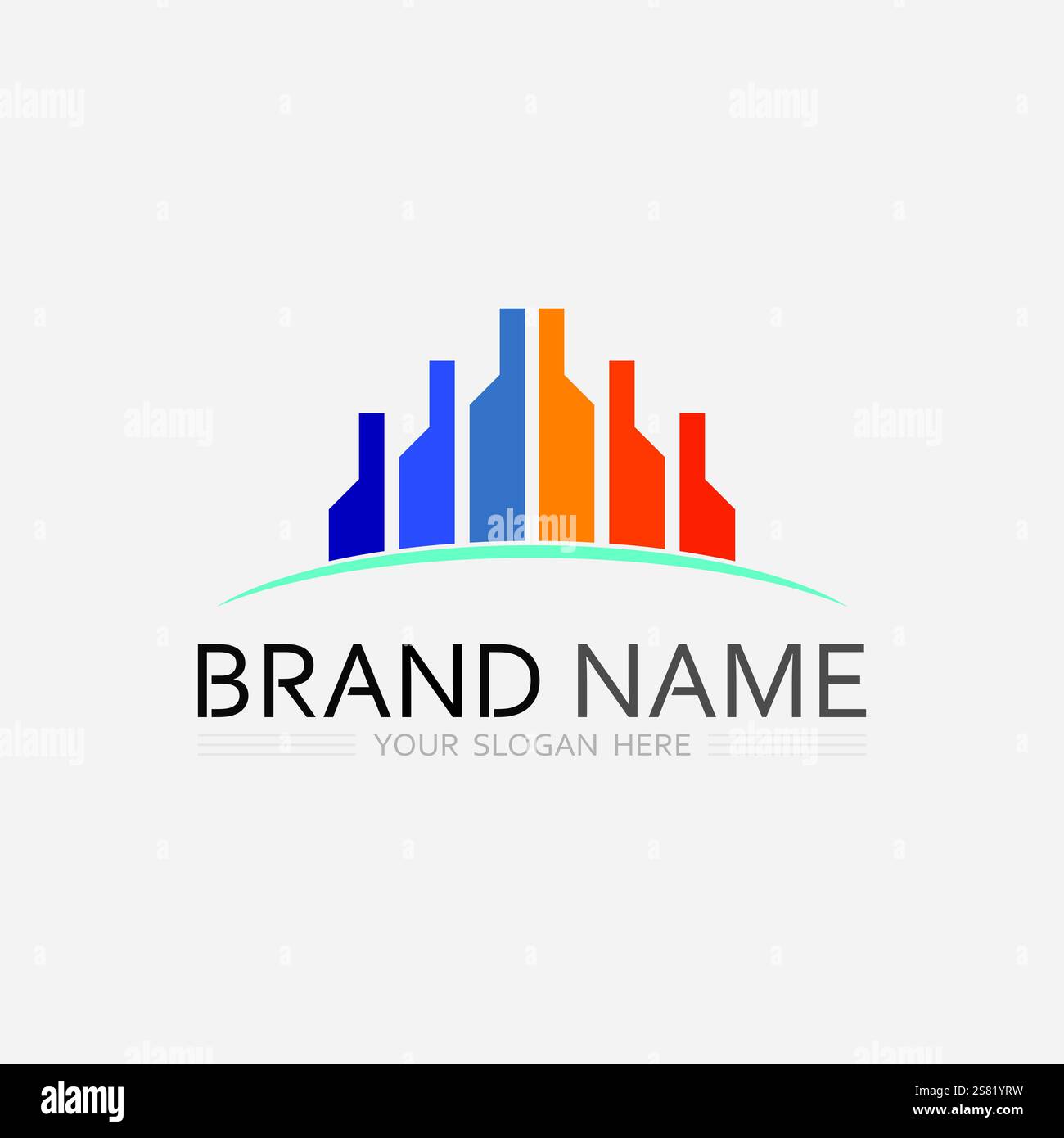Business icon and logo design vector graphic Stock Vector
