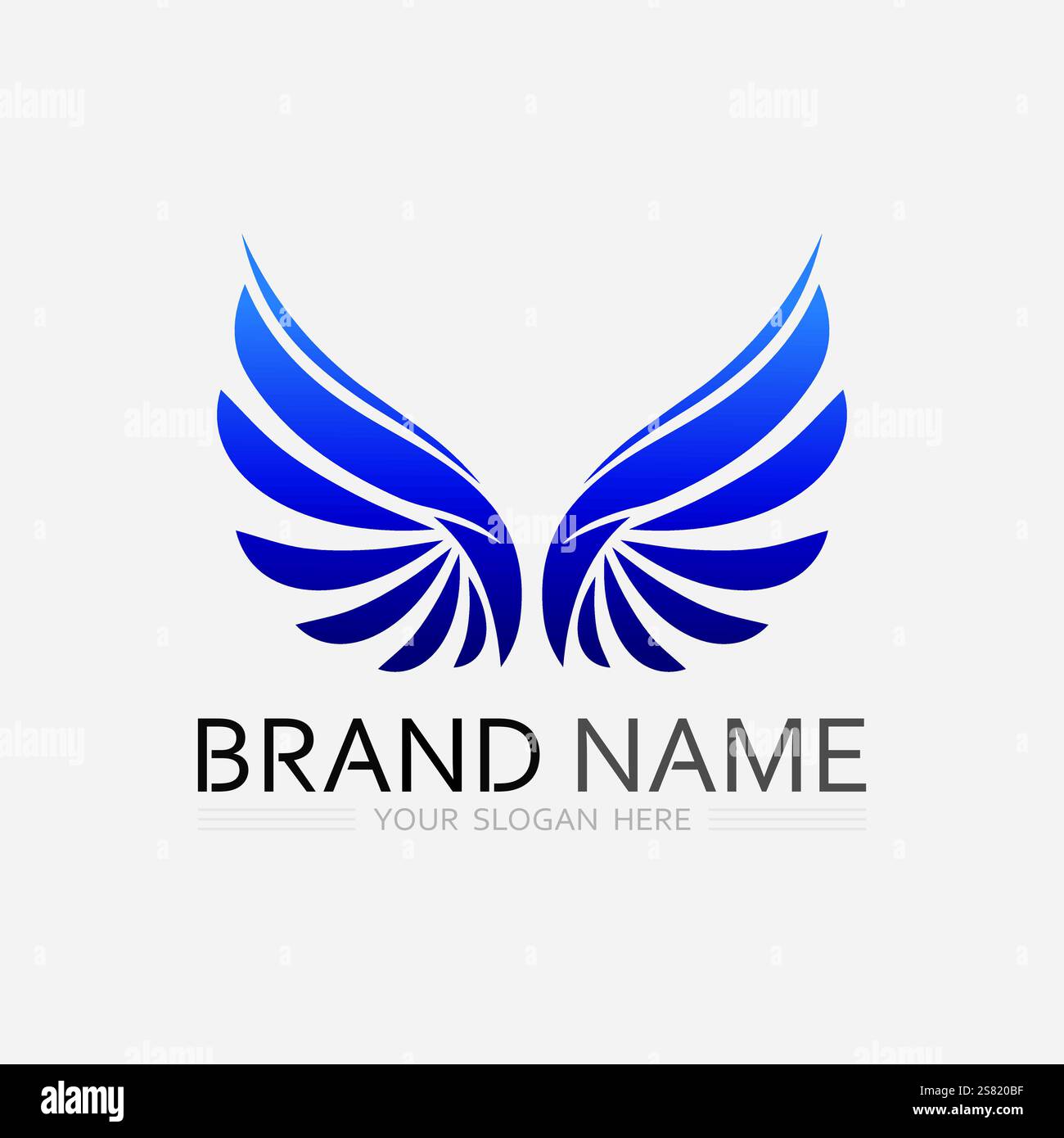 Wings logo vector icon symbol illustration design template Stock Vector