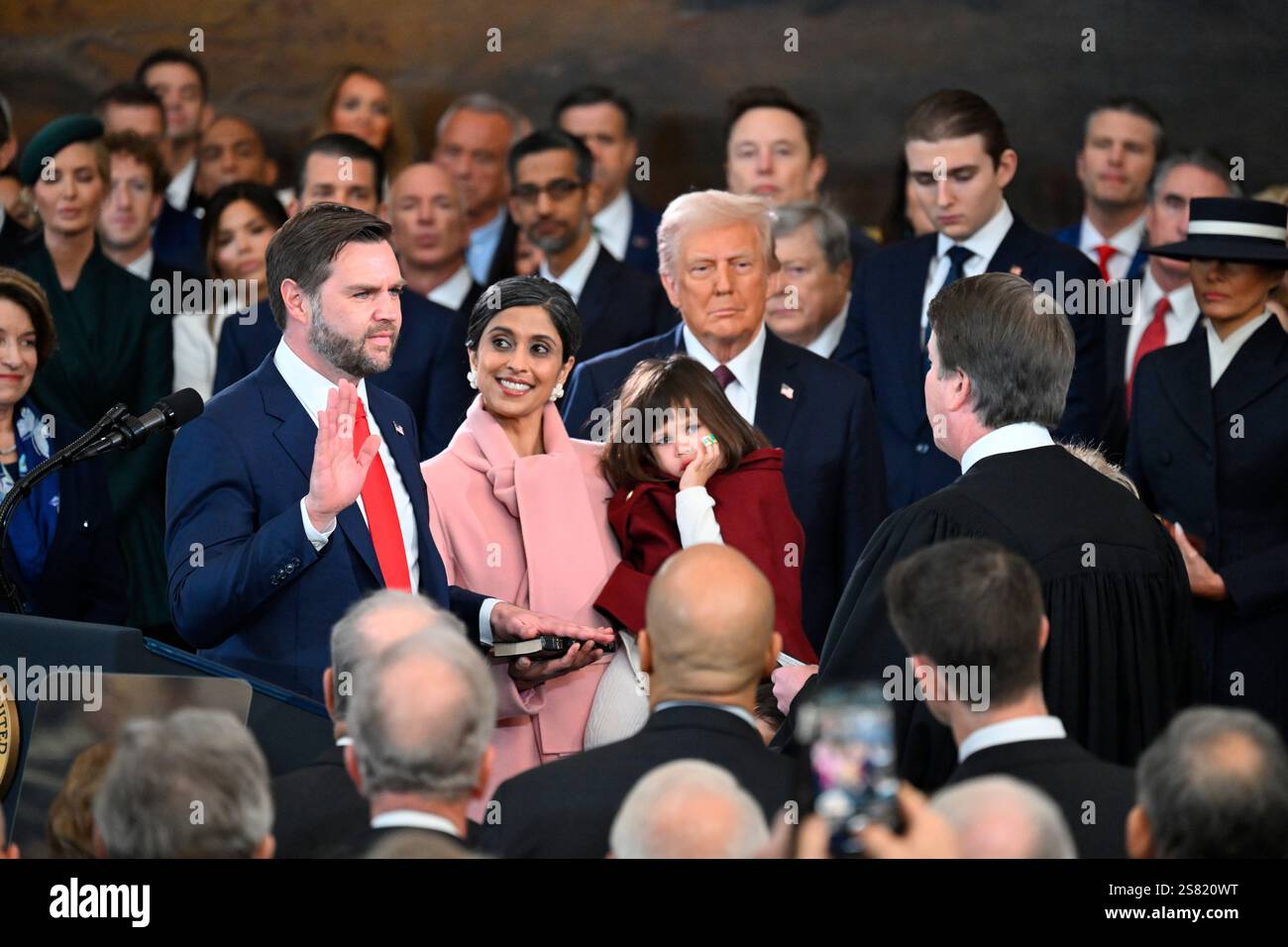 J.D. Vance is sworn in as the US Vice President in the US Capitol
