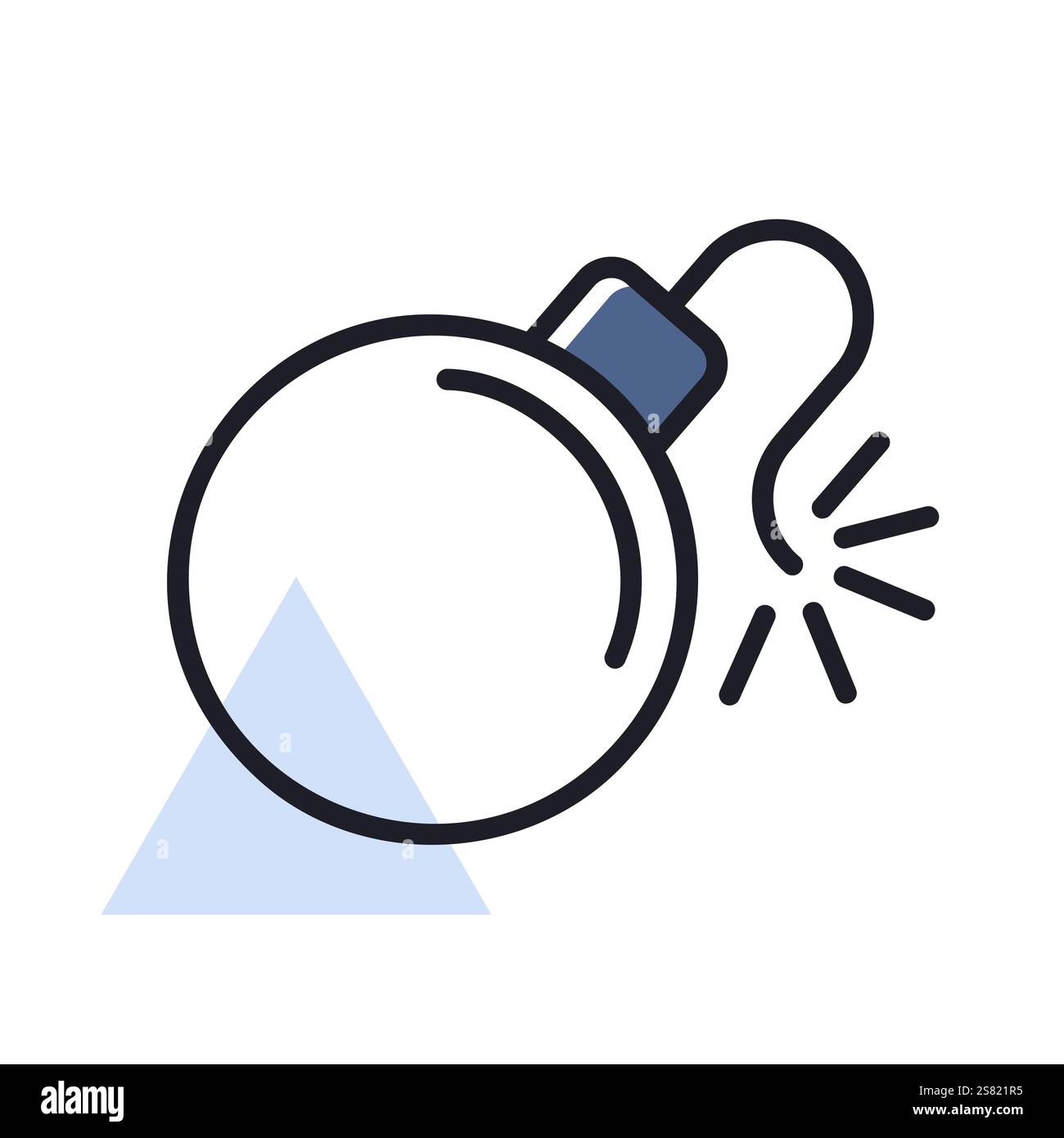 Bomb with lit fuse vector icon. Security sign. Graph symbol for your ...